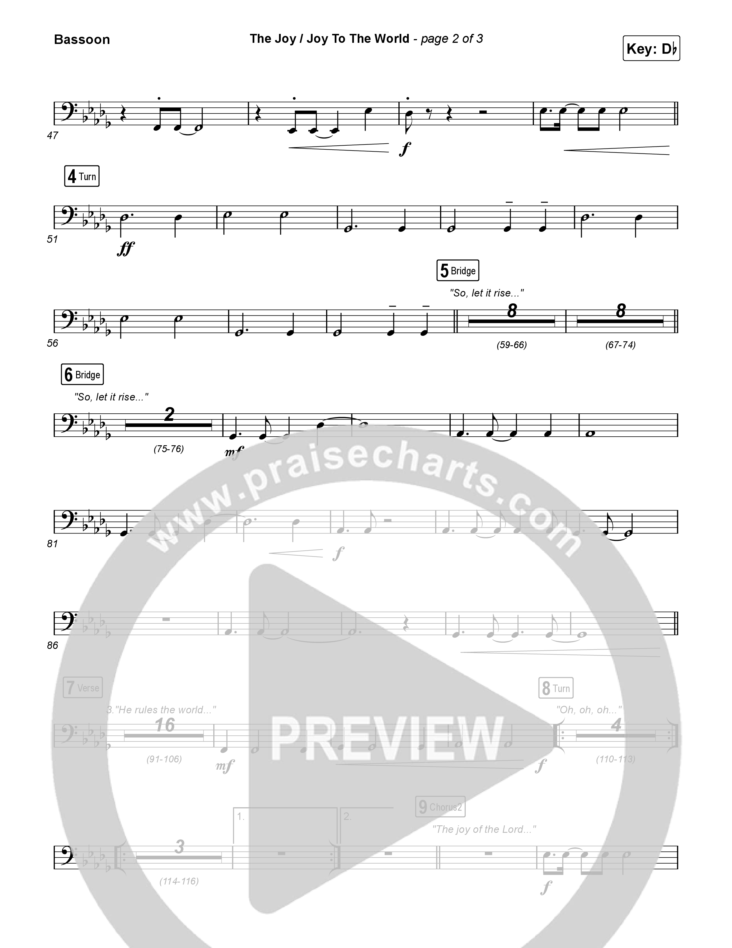 The Joy / Joy To The World Bassoon (The Belonging Co / David Dennis)