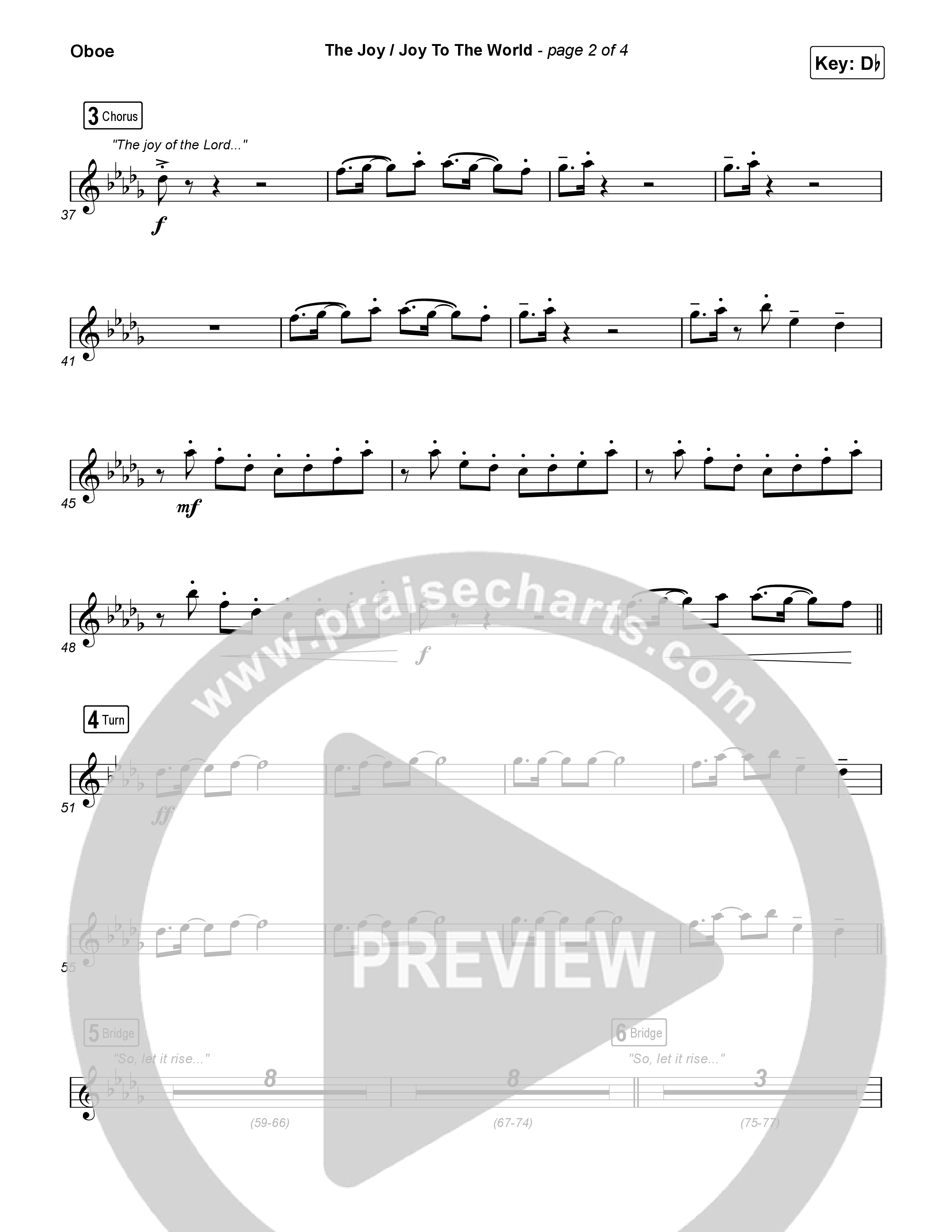 The Joy / Joy To The World Oboe (The Belonging Co / David Dennis)