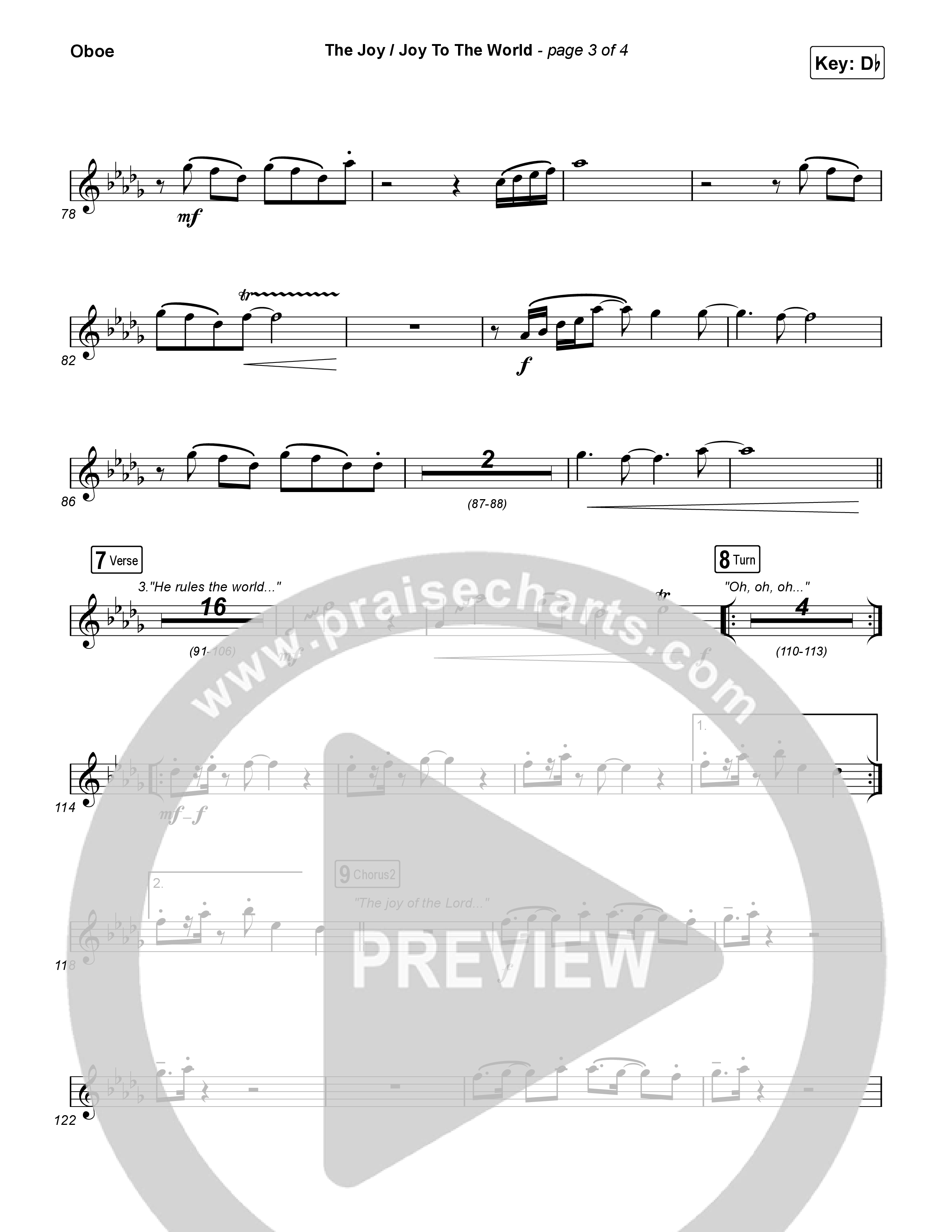 The Joy / Joy To The World Oboe (The Belonging Co / David Dennis)