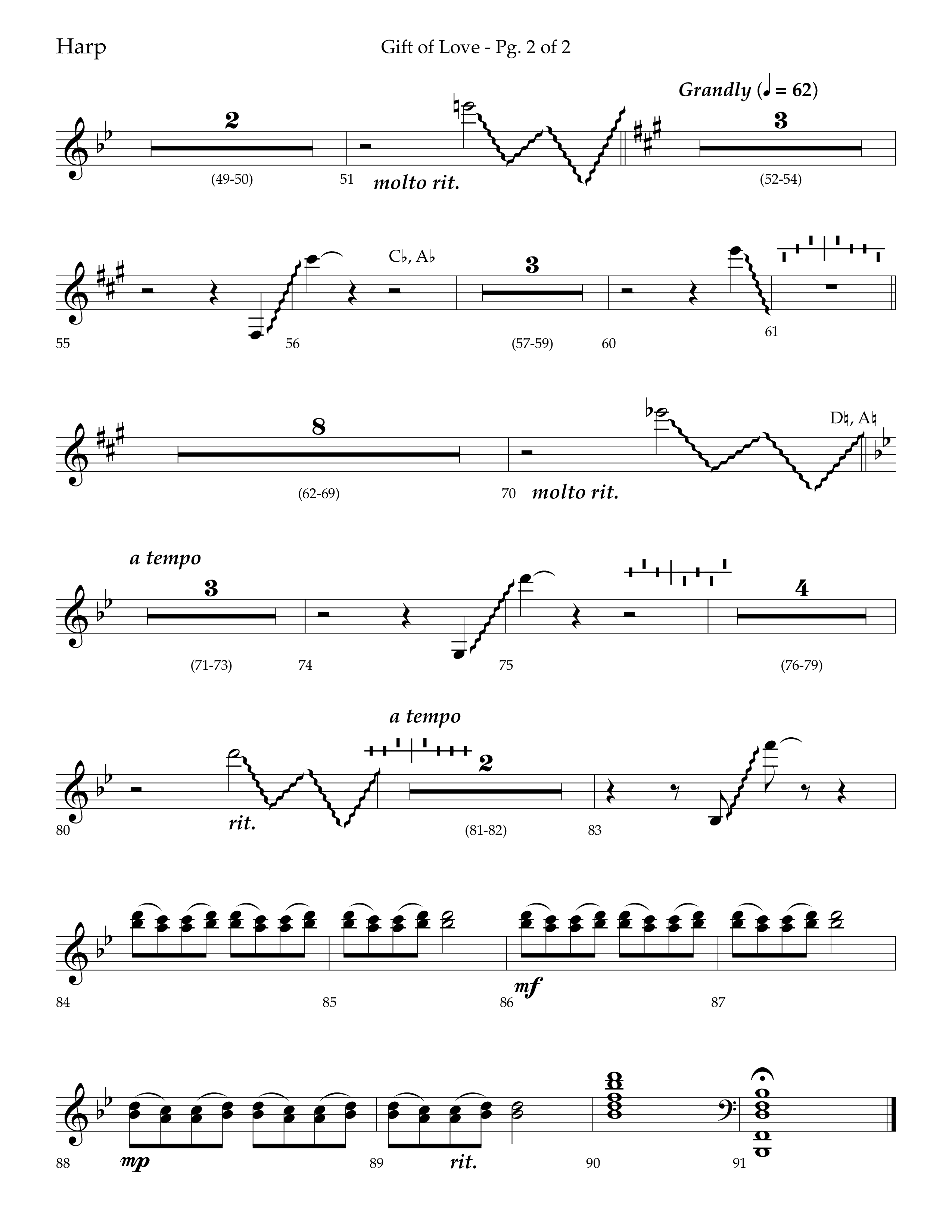 Gift Of Love (Choral Anthem SATB) Harp (Lifeway Choral / Arr. Bradley Knight)