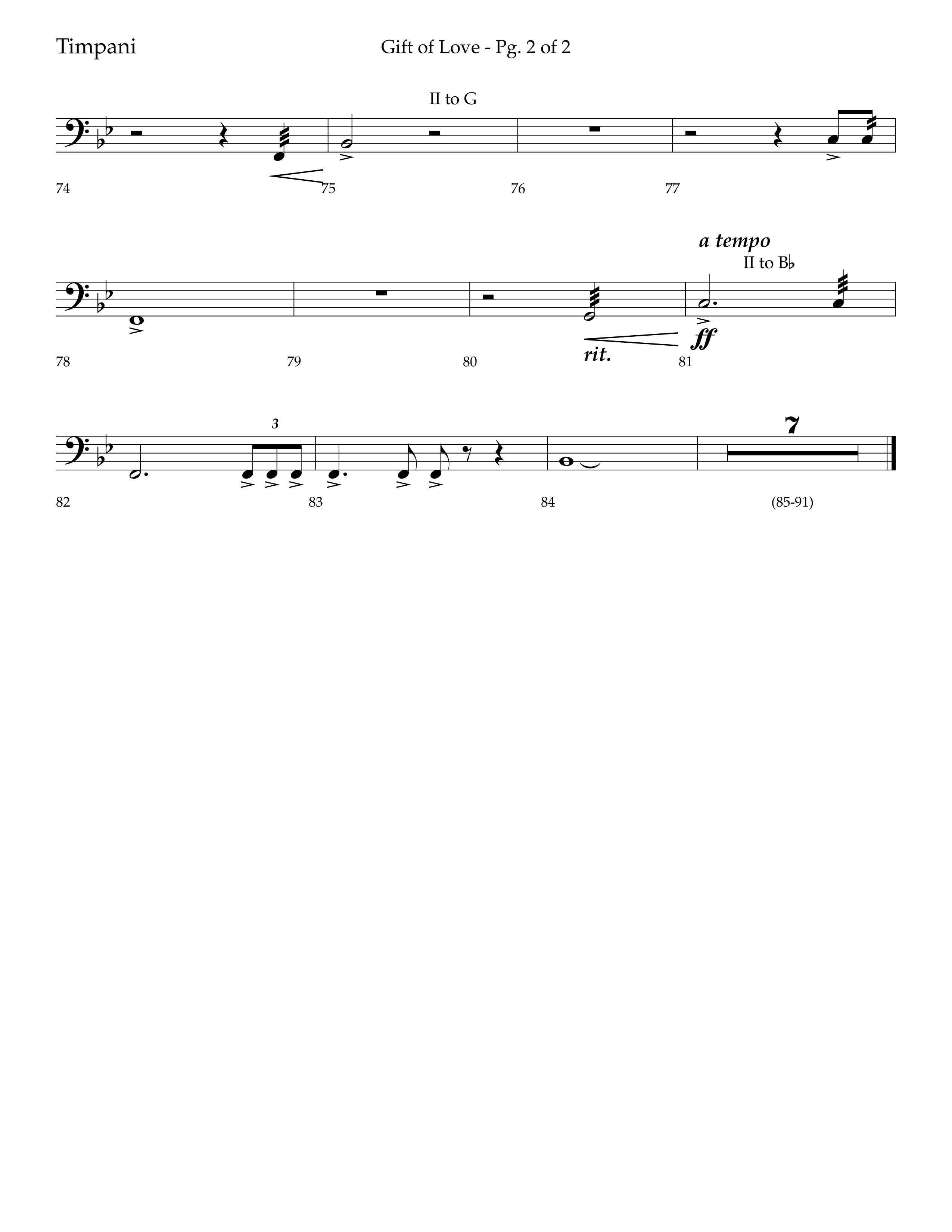 Gift Of Love (Choral Anthem SATB) Timpani (Lifeway Choral / Arr. Bradley Knight)