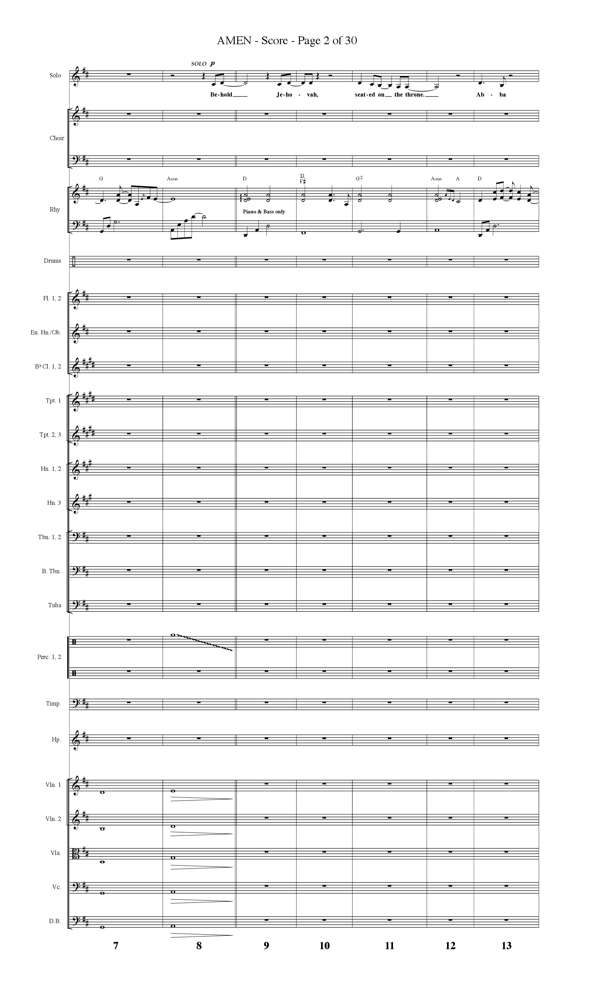 Amen (Choral Anthem SATB) Conductor's Score (Lifeway Choral / Arr. Bradley Knight)