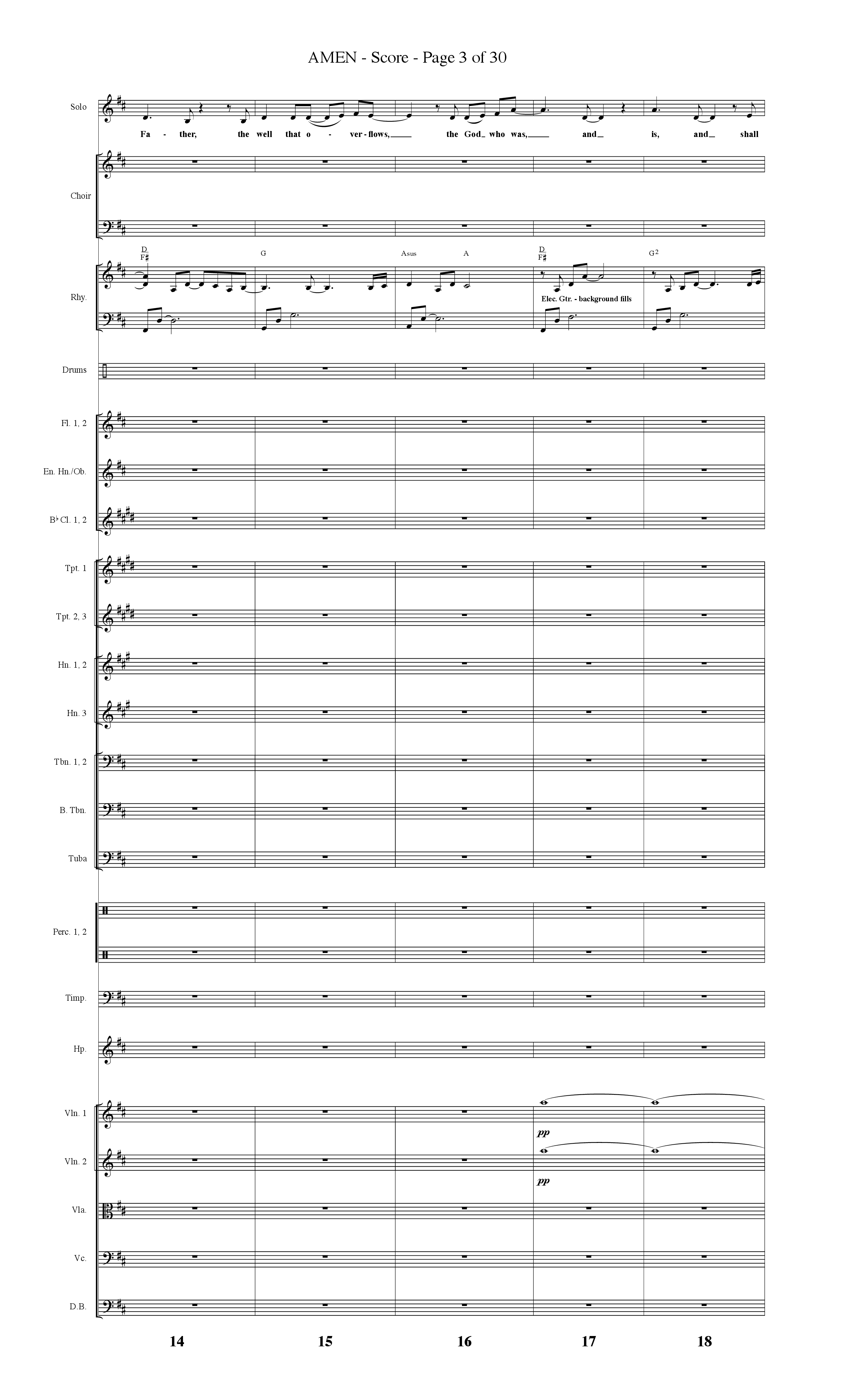 Amen (Choral Anthem SATB) Conductor's Score (Lifeway Choral / Arr. Bradley Knight)