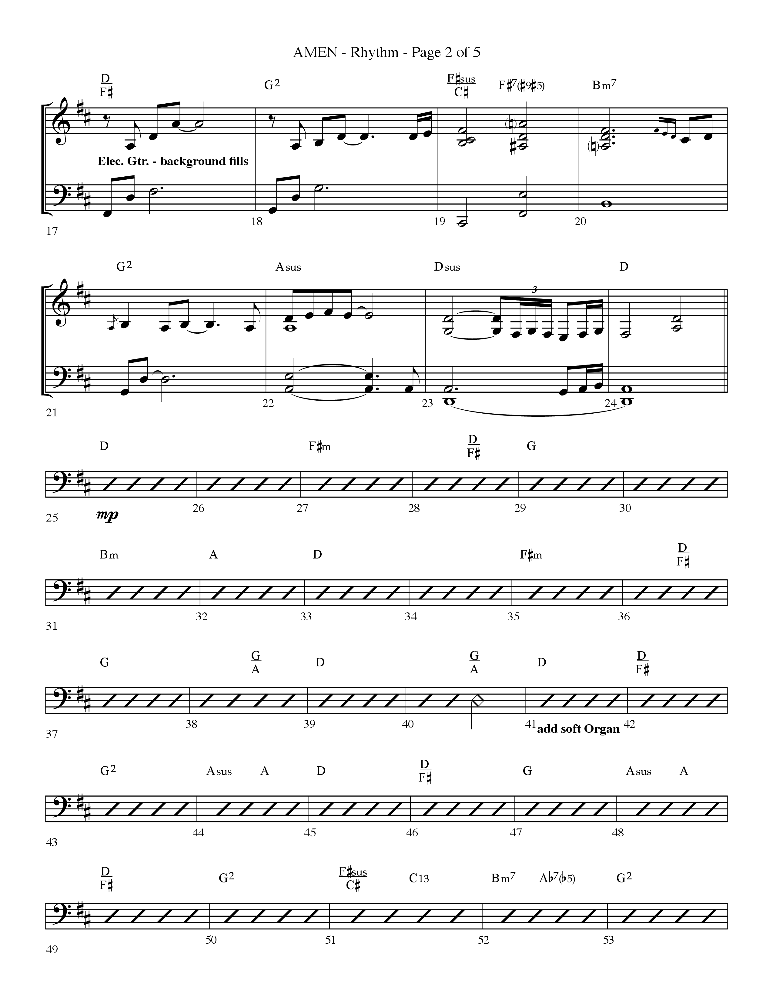 Amen (Choral Anthem SATB) Rhythm Chart (Lifeway Choral / Arr. Bradley Knight)