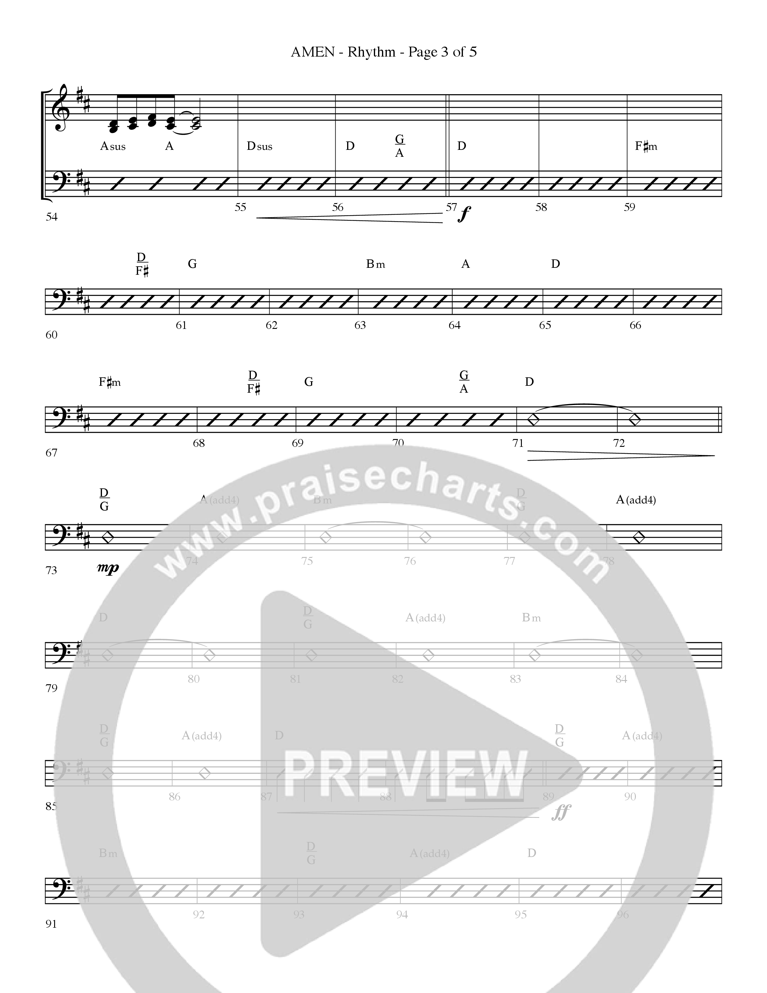 Amen (Choral Anthem SATB) Lead Melody & Rhythm (Lifeway Choral / Arr. Bradley Knight)