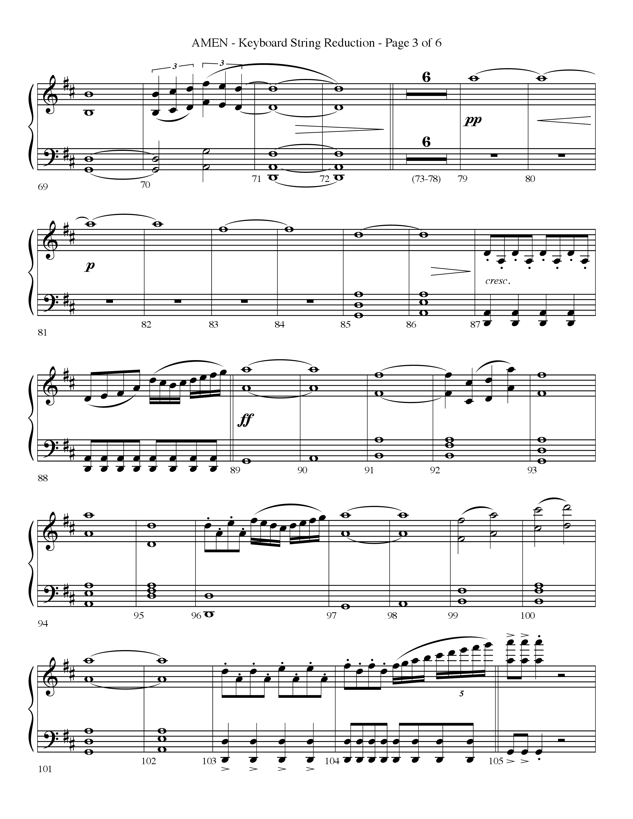 Amen (Choral Anthem SATB) String Reduction (Lifeway Choral / Arr. Bradley Knight)