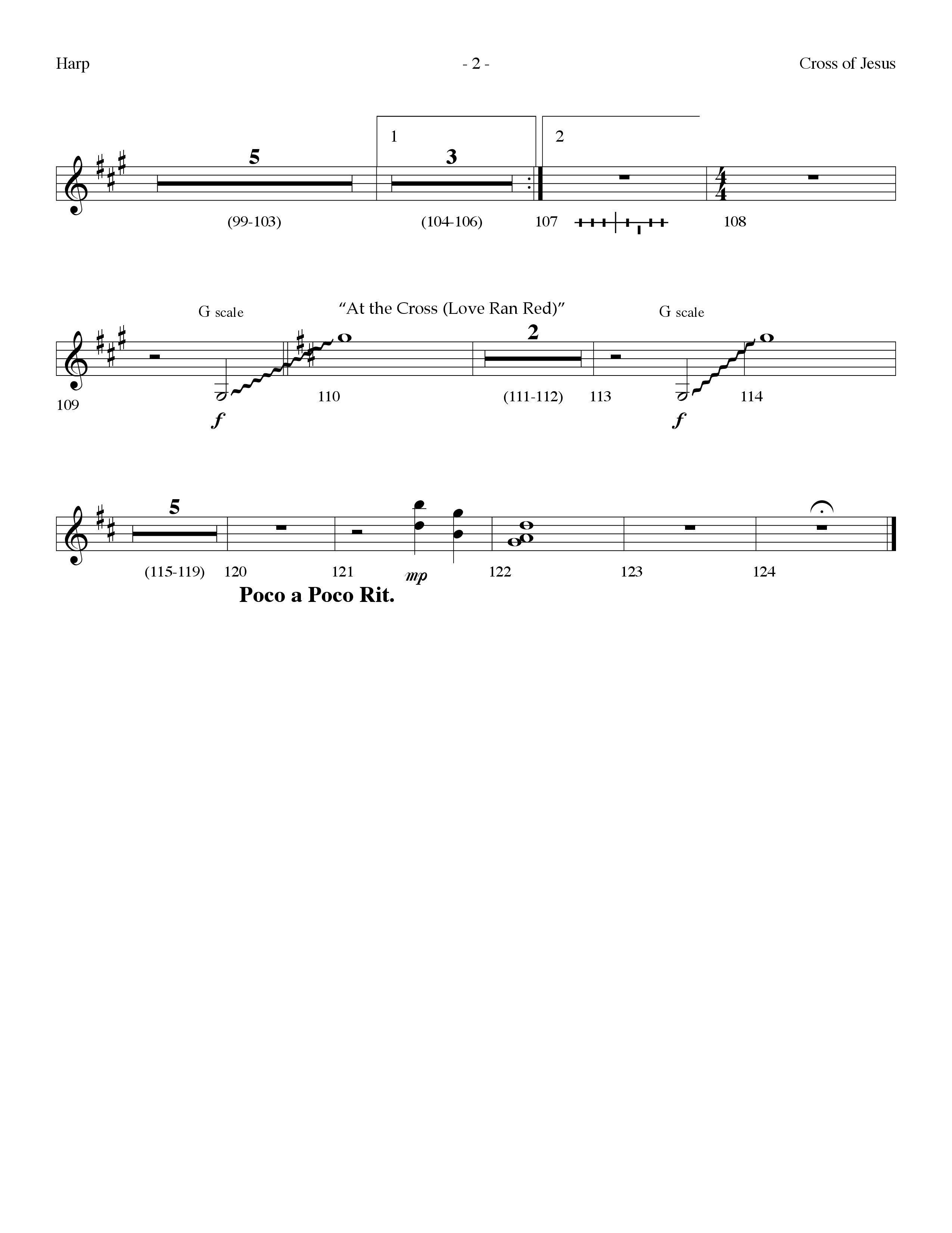 Cross Of Jesus Medley (Choral Anthem SATB) Harp (Lifeway Choral / Arr. Dennis Allen)