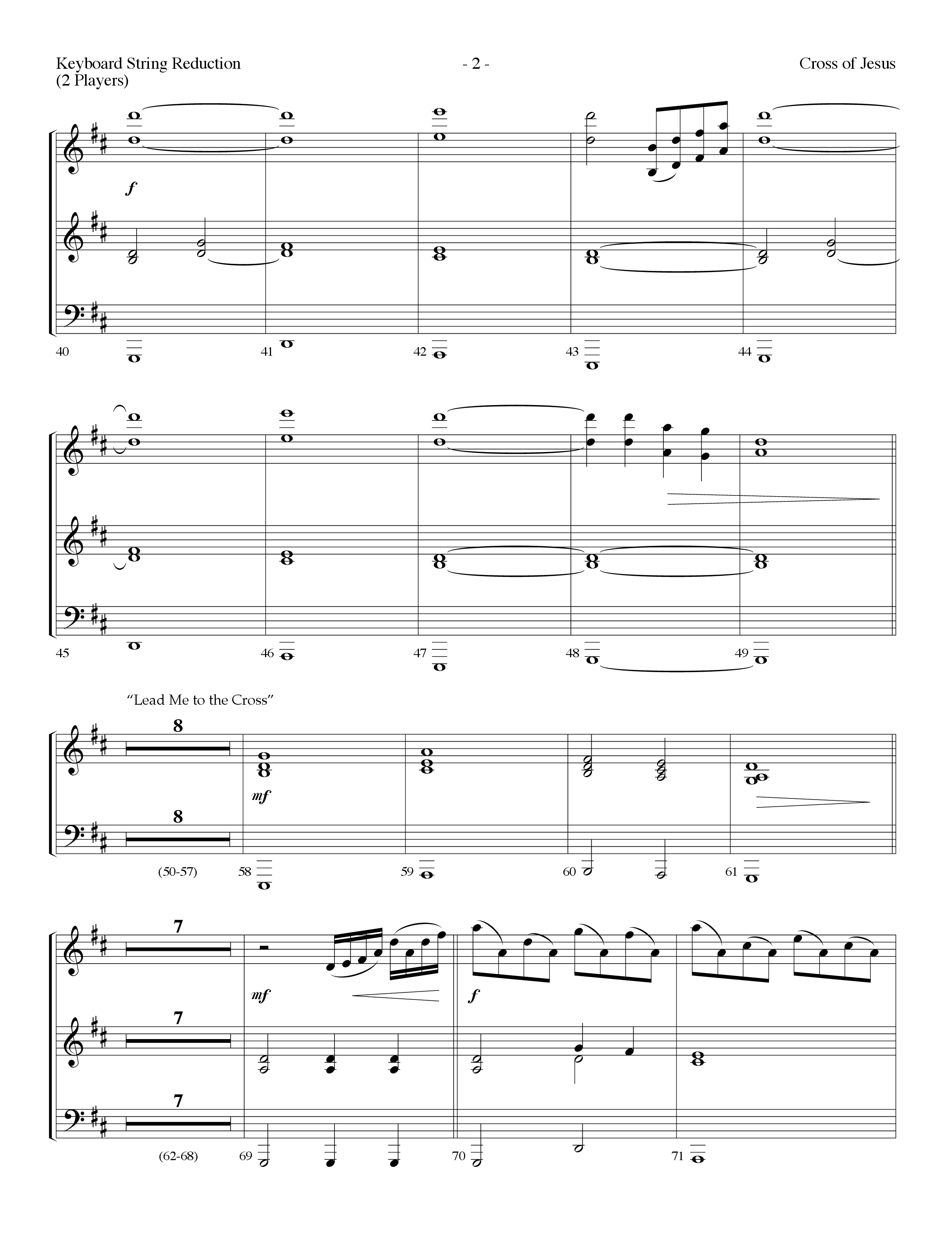 Cross Of Jesus Medley (Choral Anthem SATB) String Reduction (Lifeway Choral / Arr. Dennis Allen)