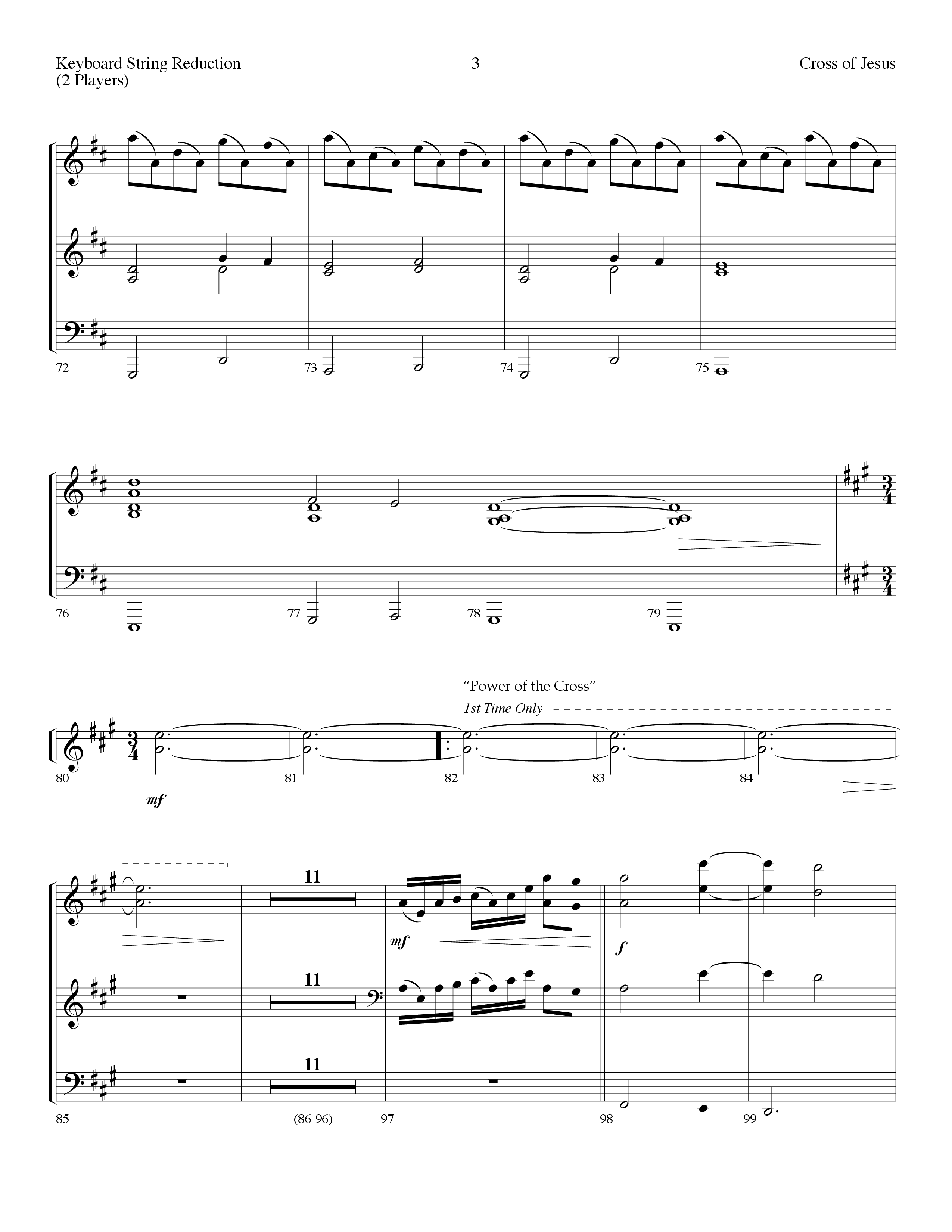 Cross Of Jesus Medley (Choral Anthem SATB) String Reduction (Lifeway Choral / Arr. Dennis Allen)