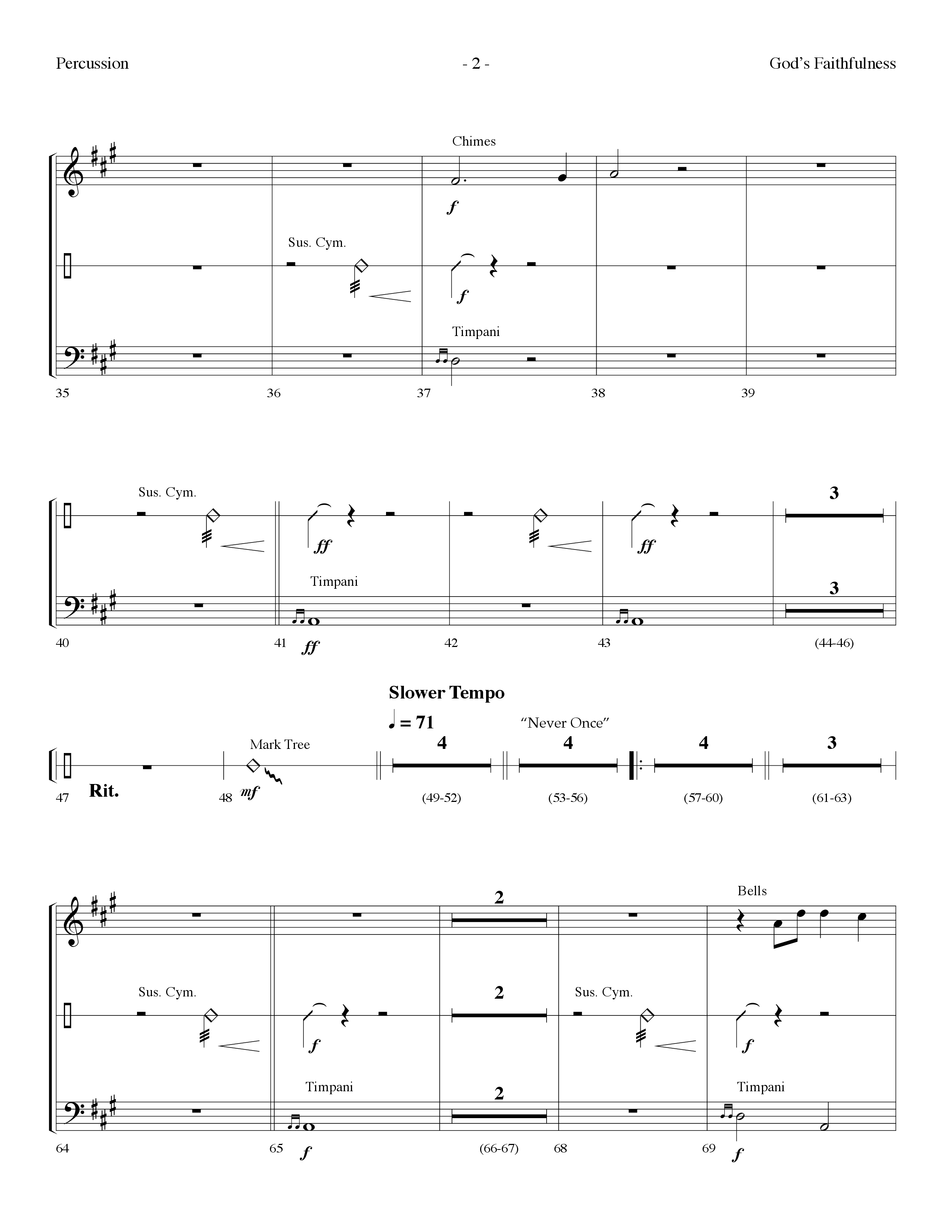 God's Faithfulness Medley (Choral Anthem SATB) Percussion (Lifeway Choral / Arr. Dennis Allen)