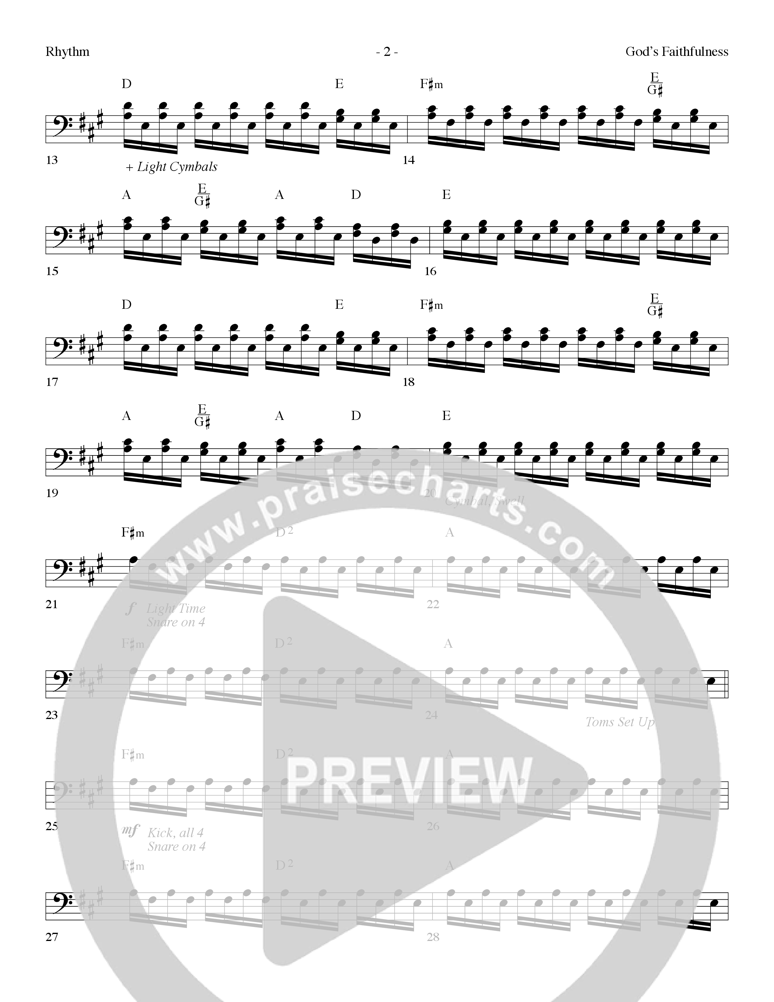 God's Faithfulness Medley (Choral Anthem SATB) Lead Melody & Rhythm (Lifeway Choral / Arr. Dennis Allen)