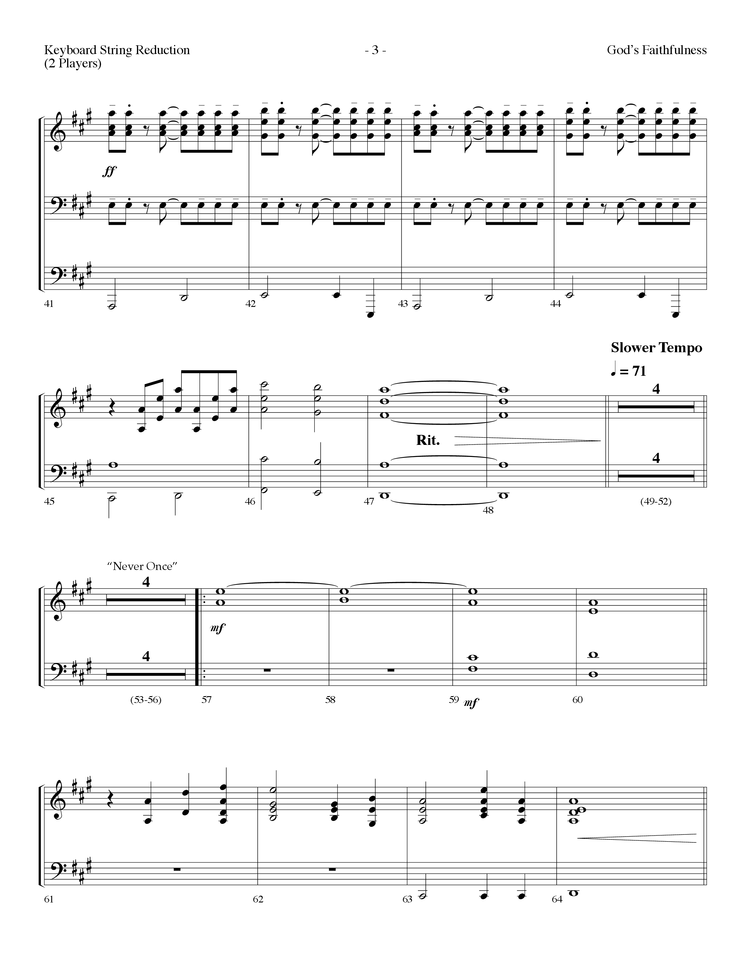 God's Faithfulness Medley (Choral Anthem SATB) String Reduction (Lifeway Choral / Arr. Dennis Allen)