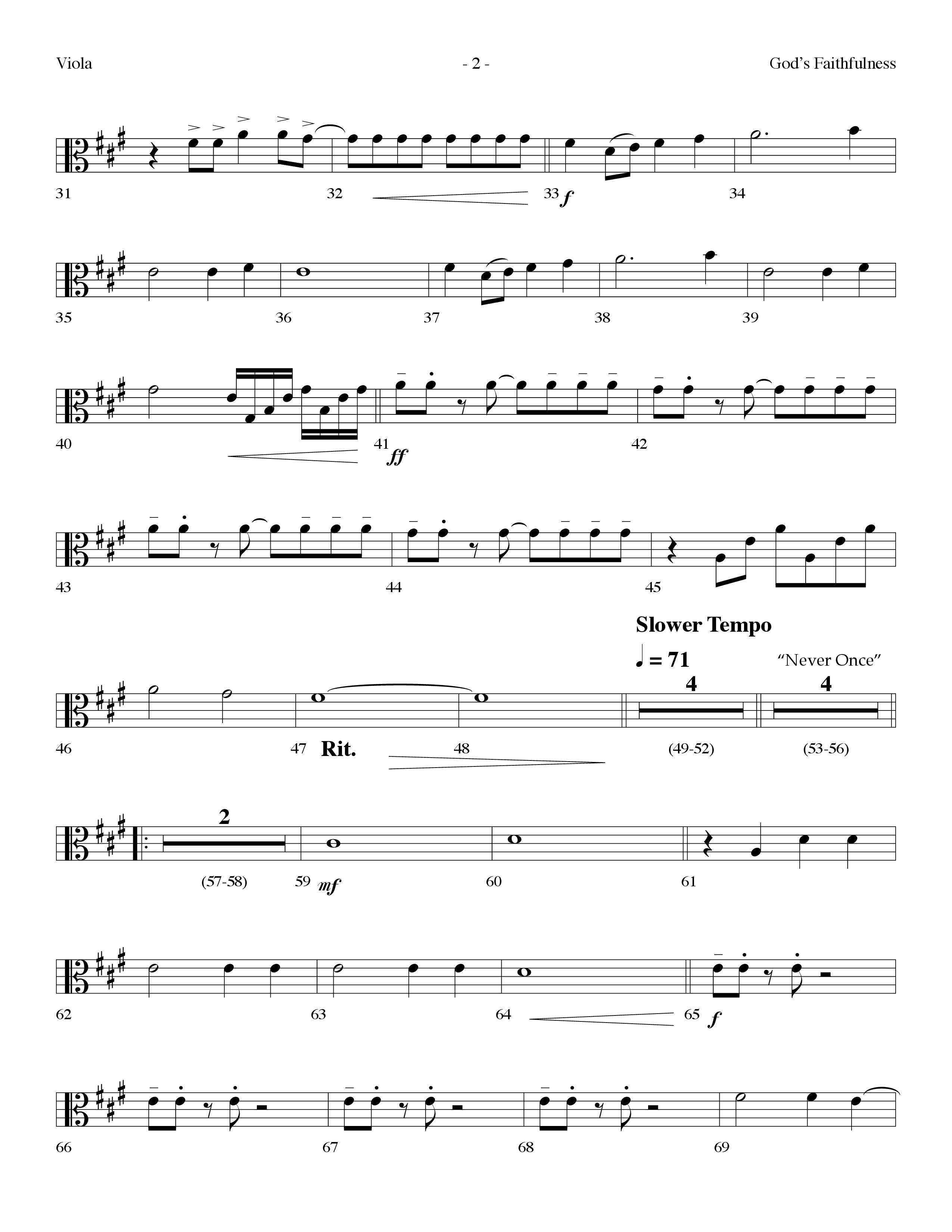 God's Faithfulness Medley (Choral Anthem SATB) Viola (Lifeway Choral / Arr. Dennis Allen)