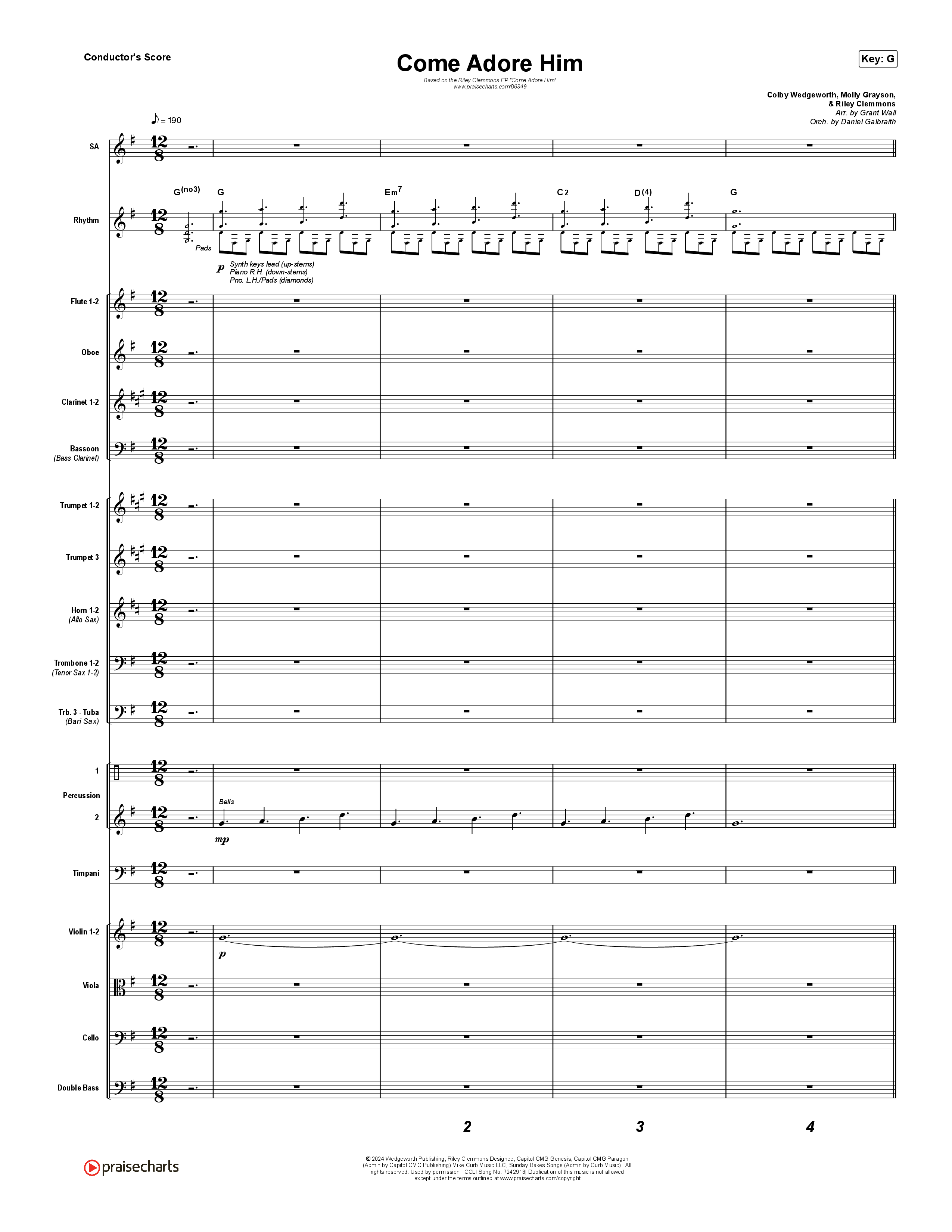 Come Adore Him Orchestration (Riley Clemmons)