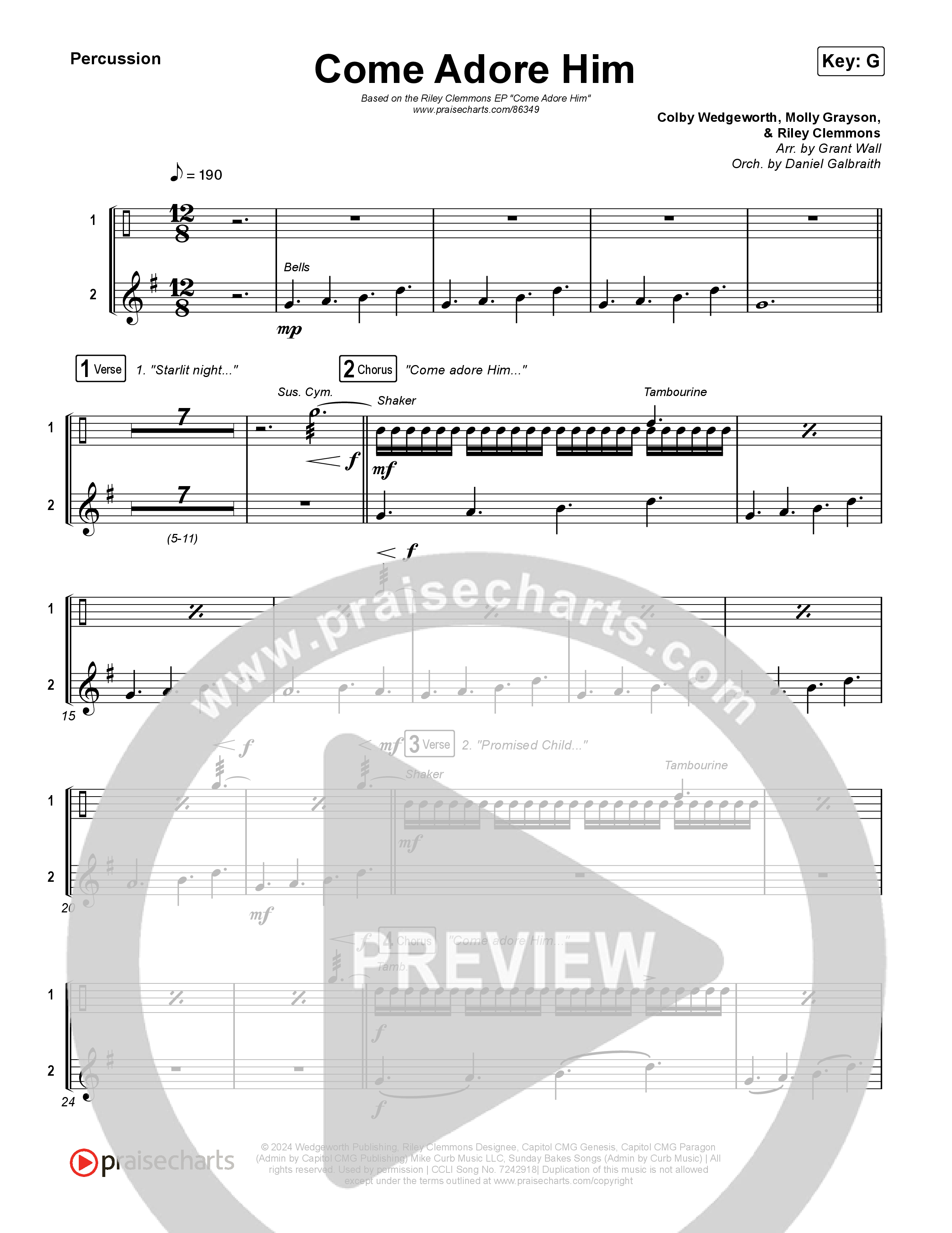 Come Adore Him Percussion (Riley Clemmons)