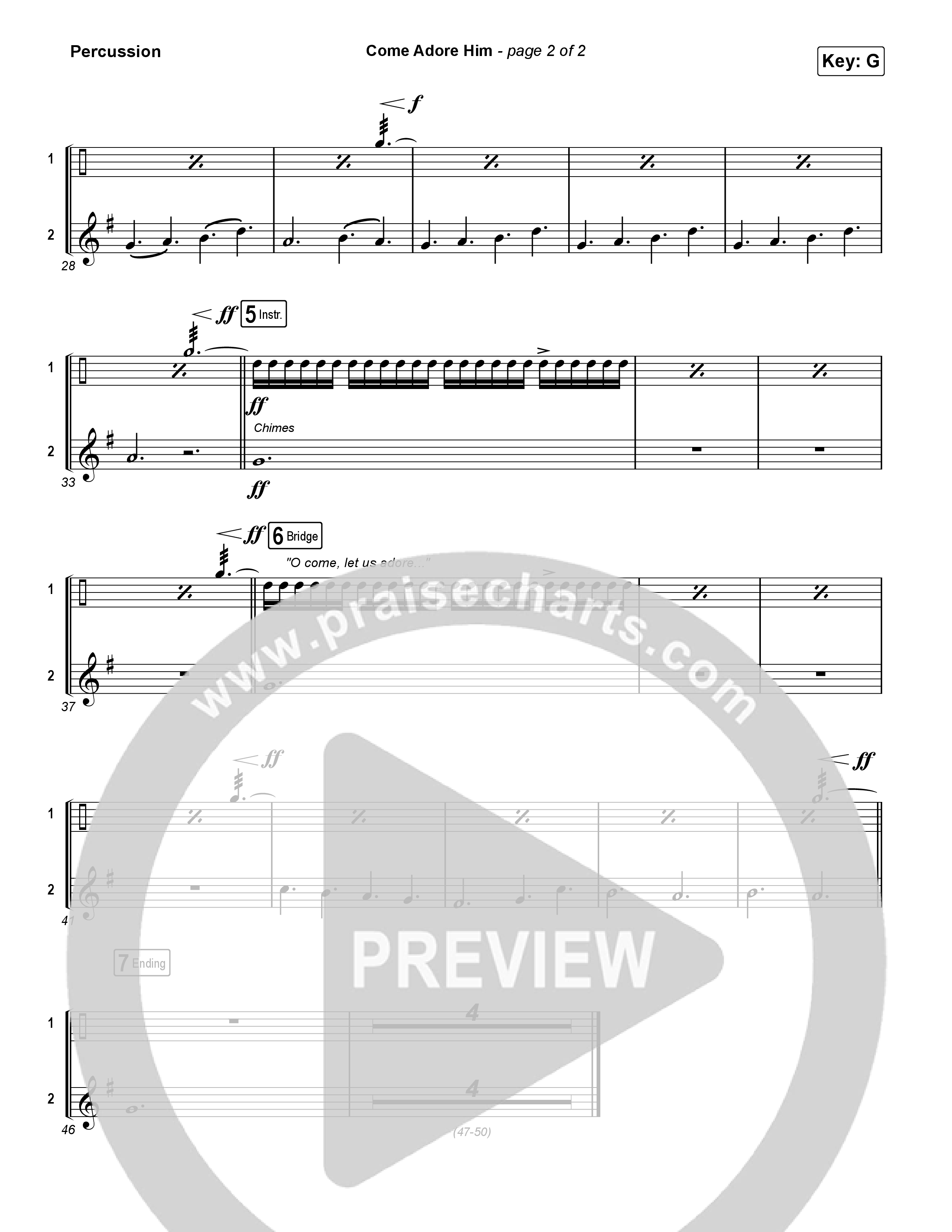 Come Adore Him Percussion (Riley Clemmons)