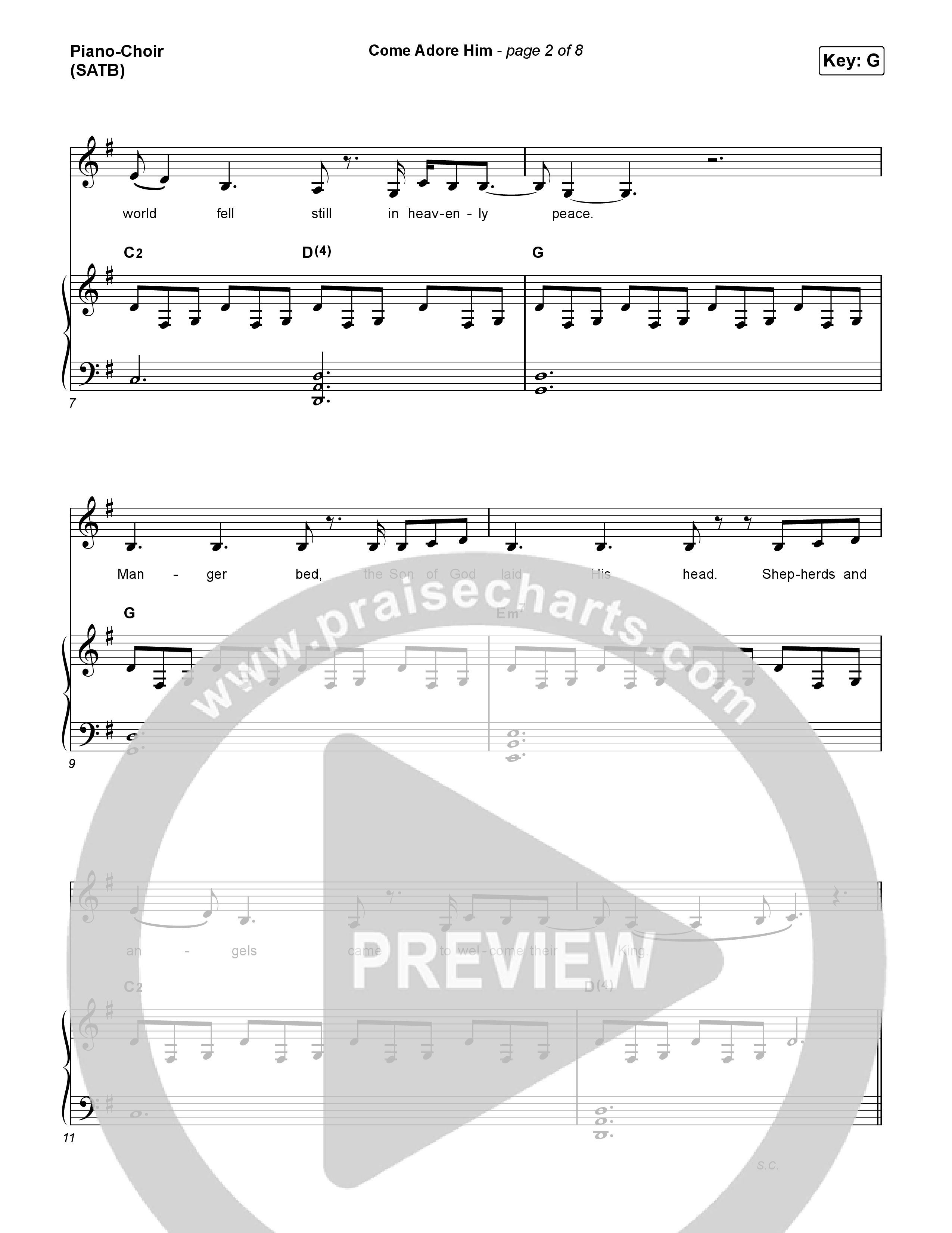 Come Adore Him Piano/Vocal Pack (Riley Clemmons)