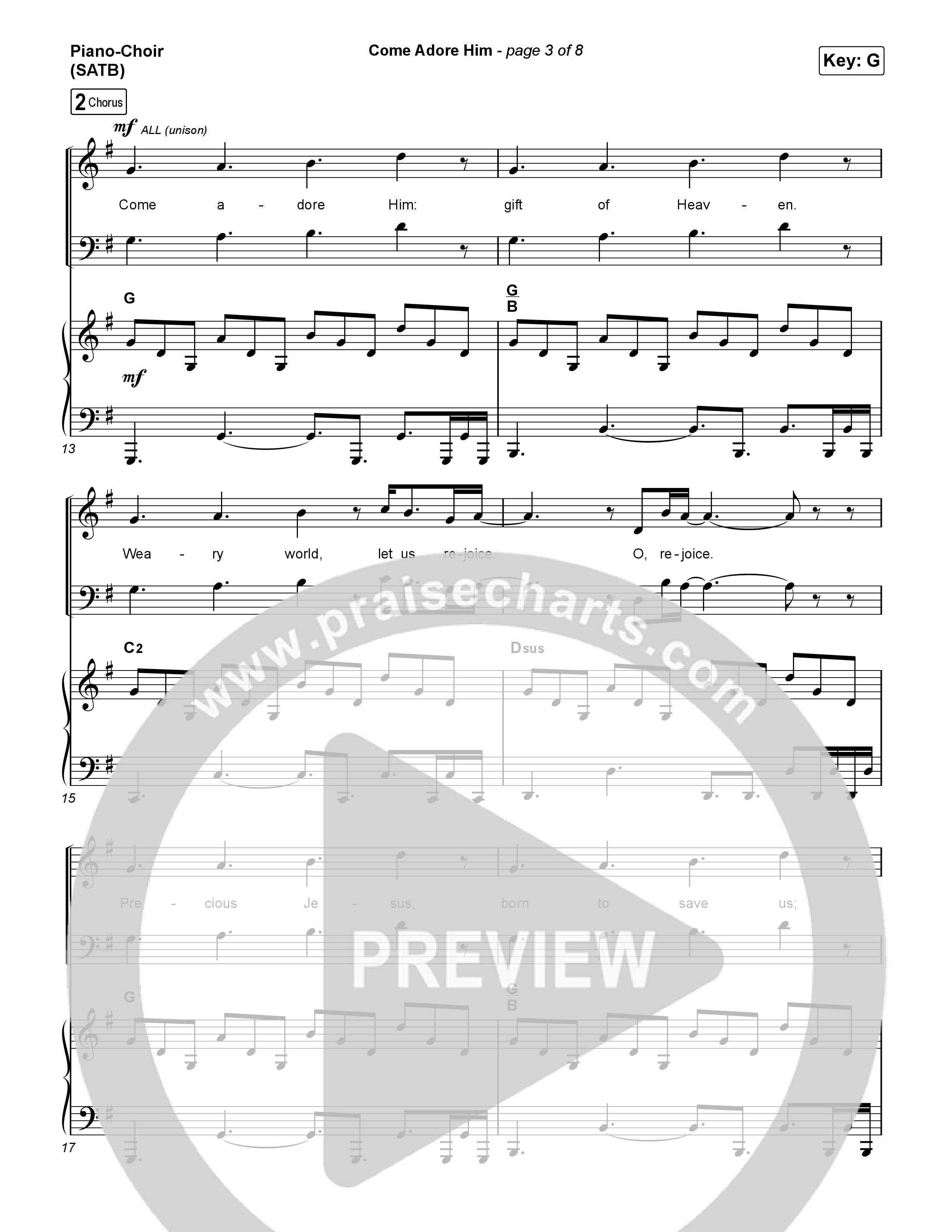 Come Adore Him Piano/Vocal Pack (Riley Clemmons)