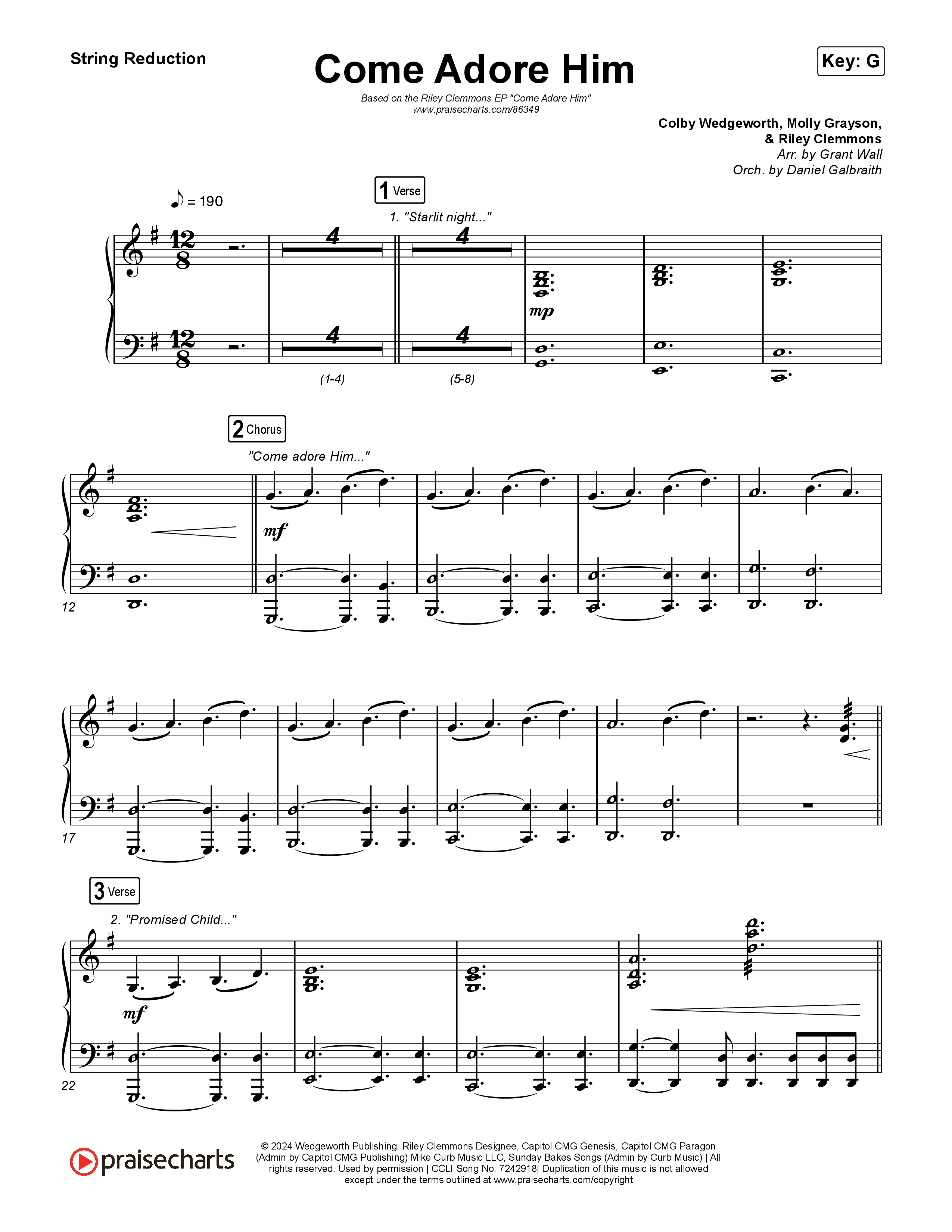 Come Adore Him String Reduction (Riley Clemmons)