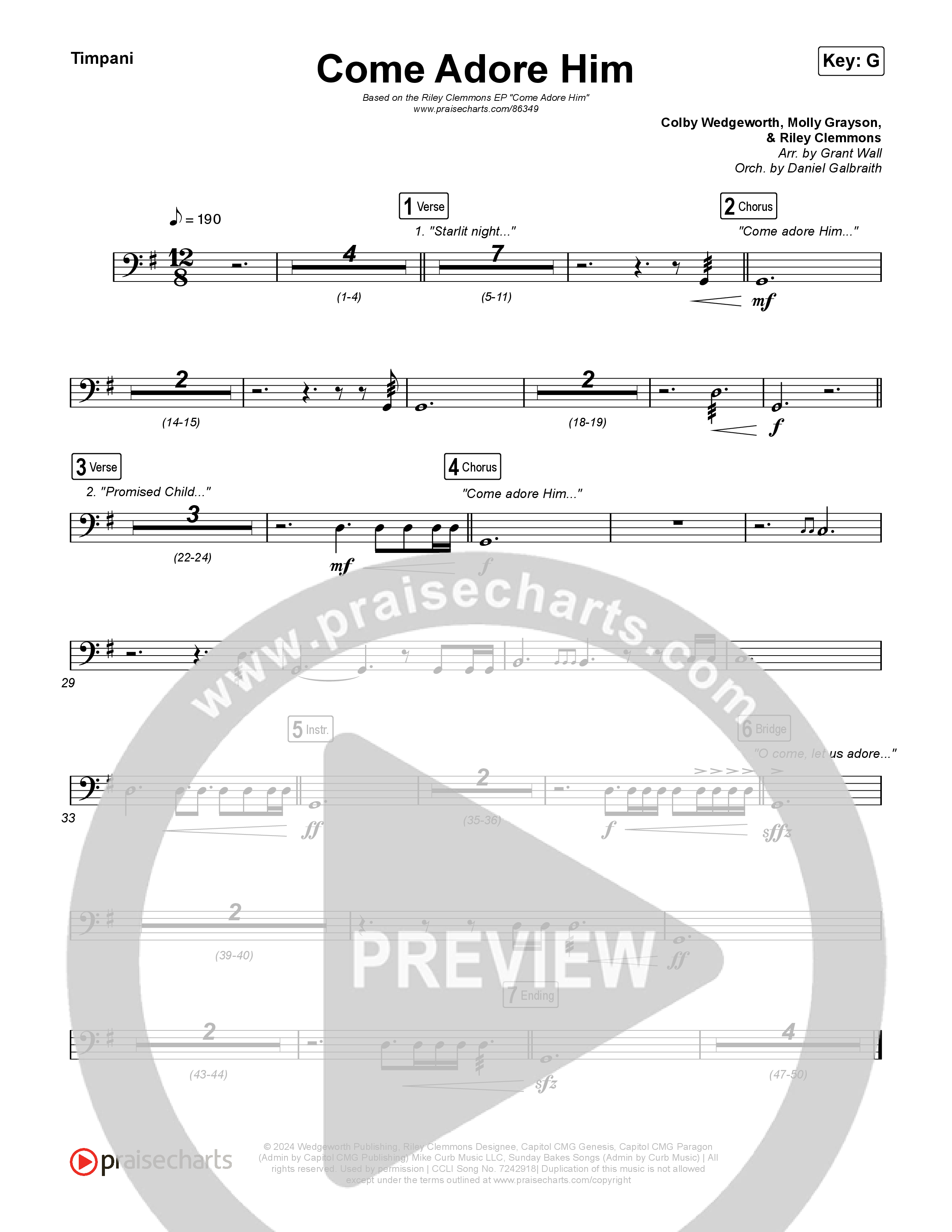 Come Adore Him Timpani (Riley Clemmons)