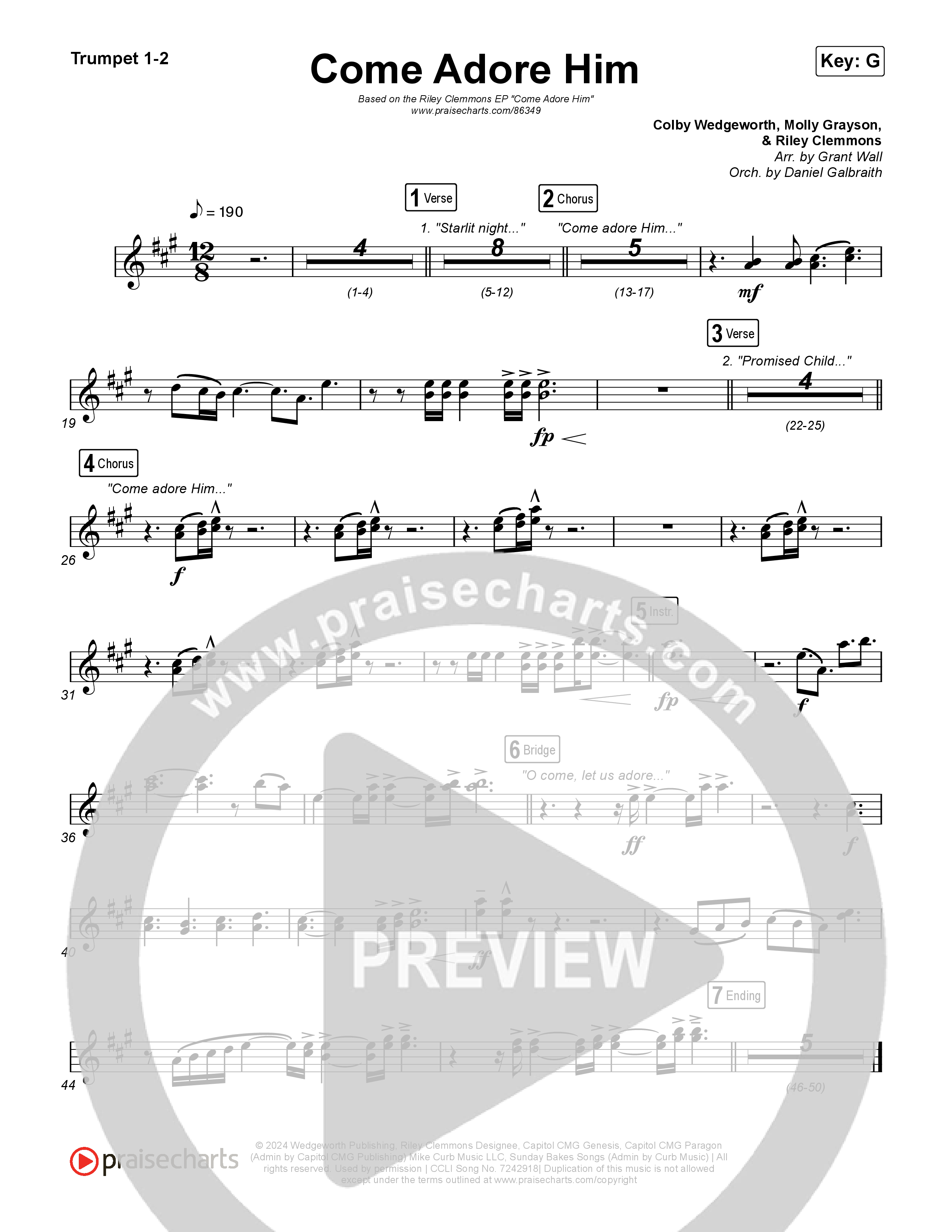 Come Adore Him Brass Pack (Riley Clemmons)