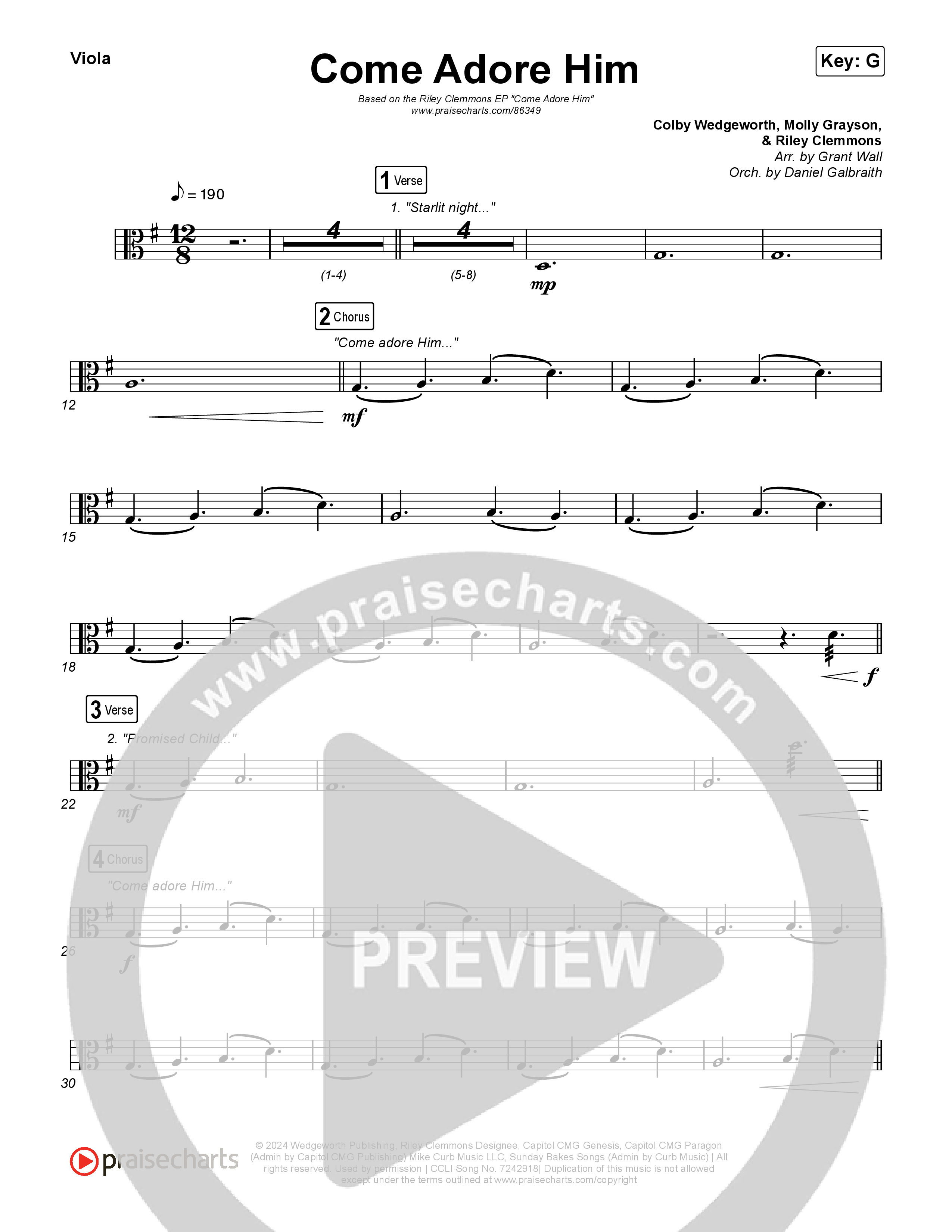 Come Adore Him Viola (Riley Clemmons)