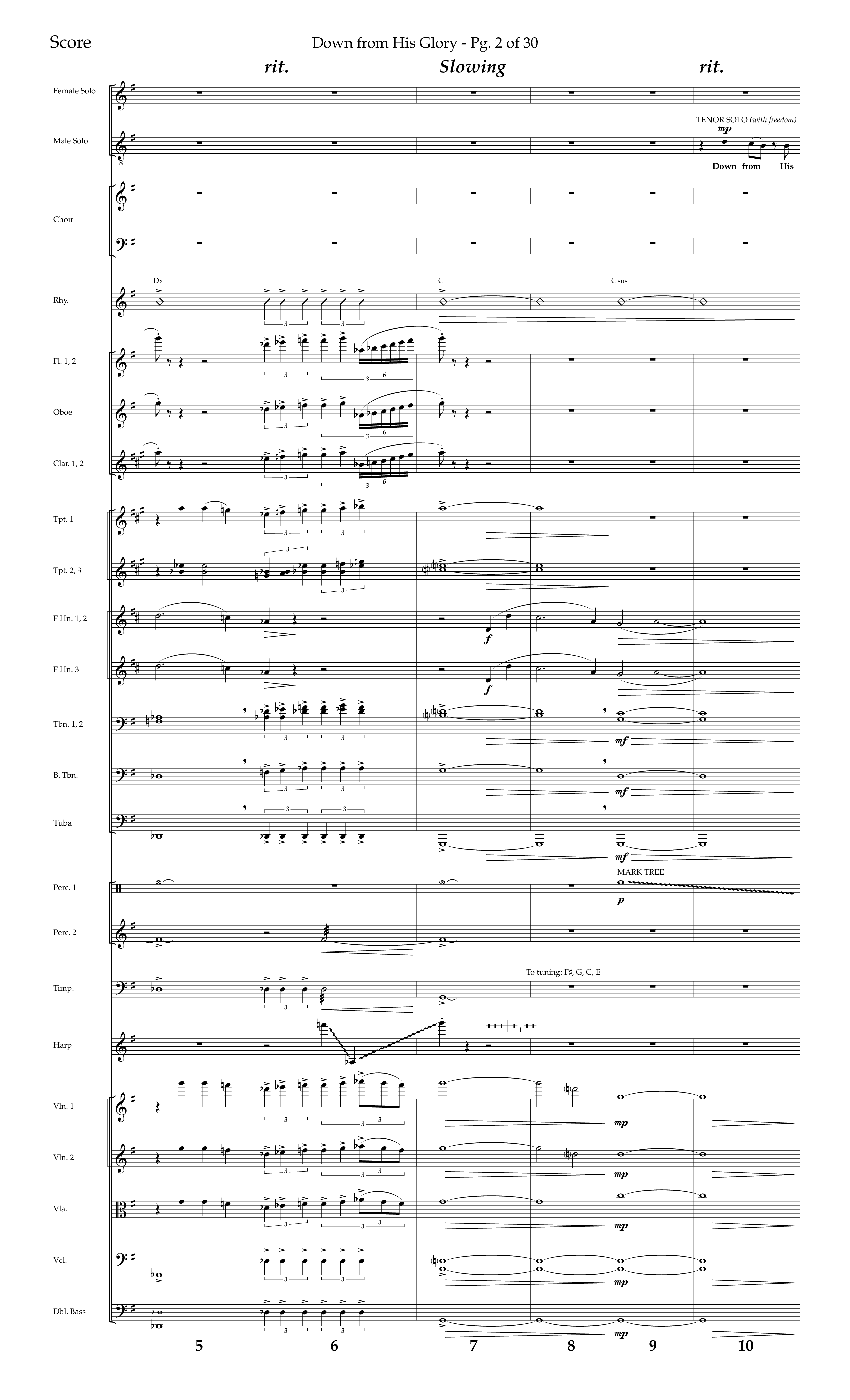 Down From His Glory (with O Holy Night) (Choral Anthem SATB) Orchestration (Lifeway Choral / Arr. Bradley Knight)