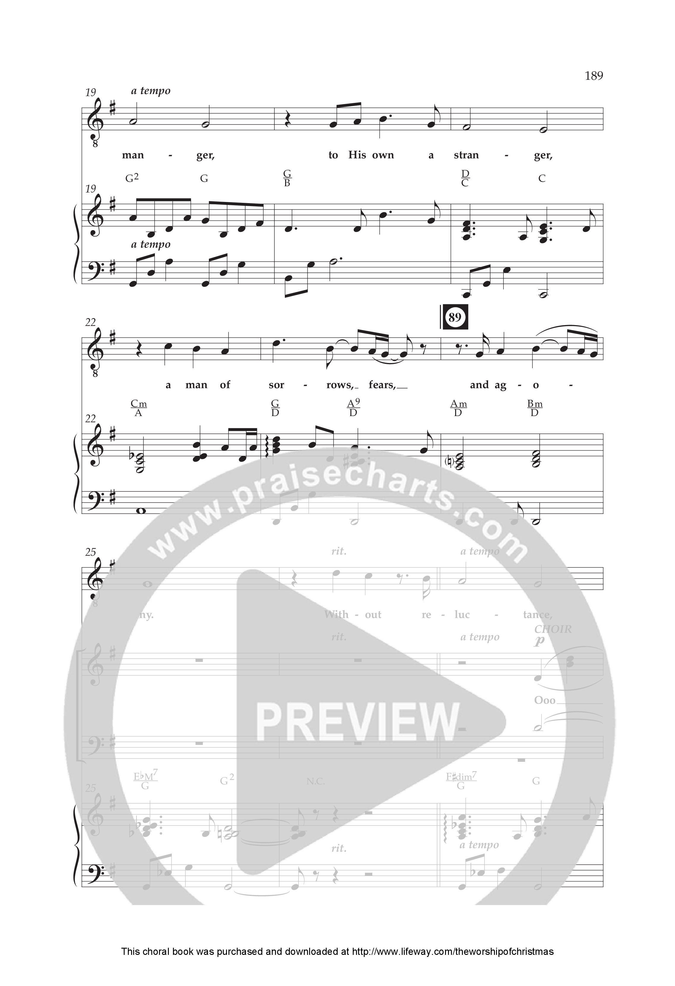 Down From His Glory (with O Holy Night) (Choral Anthem SATB) Anthem (SATB/Piano) (Lifeway Choral / Arr. Bradley Knight)