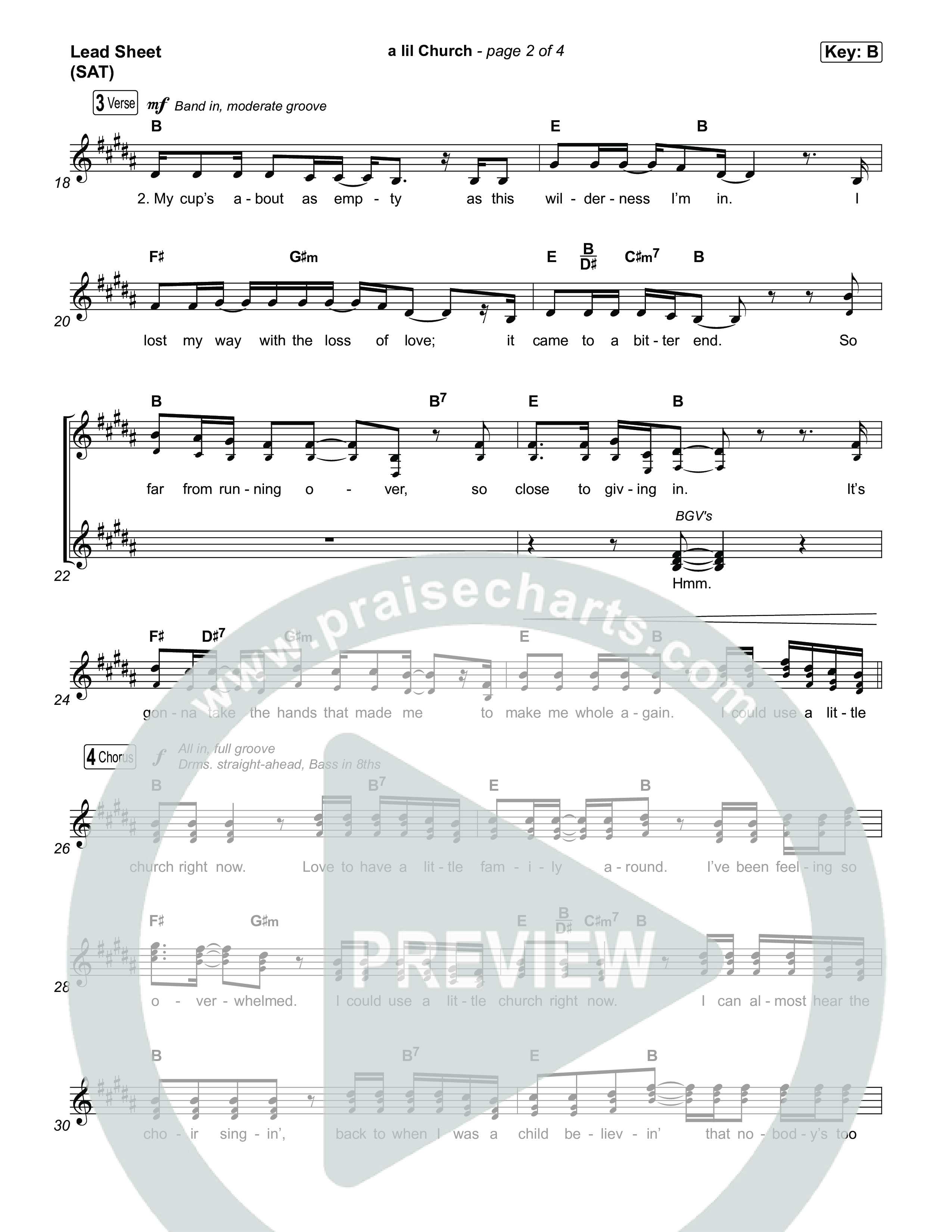 a lil church (nobody's too lost) Lead Sheet (SAT) (TobyMac)