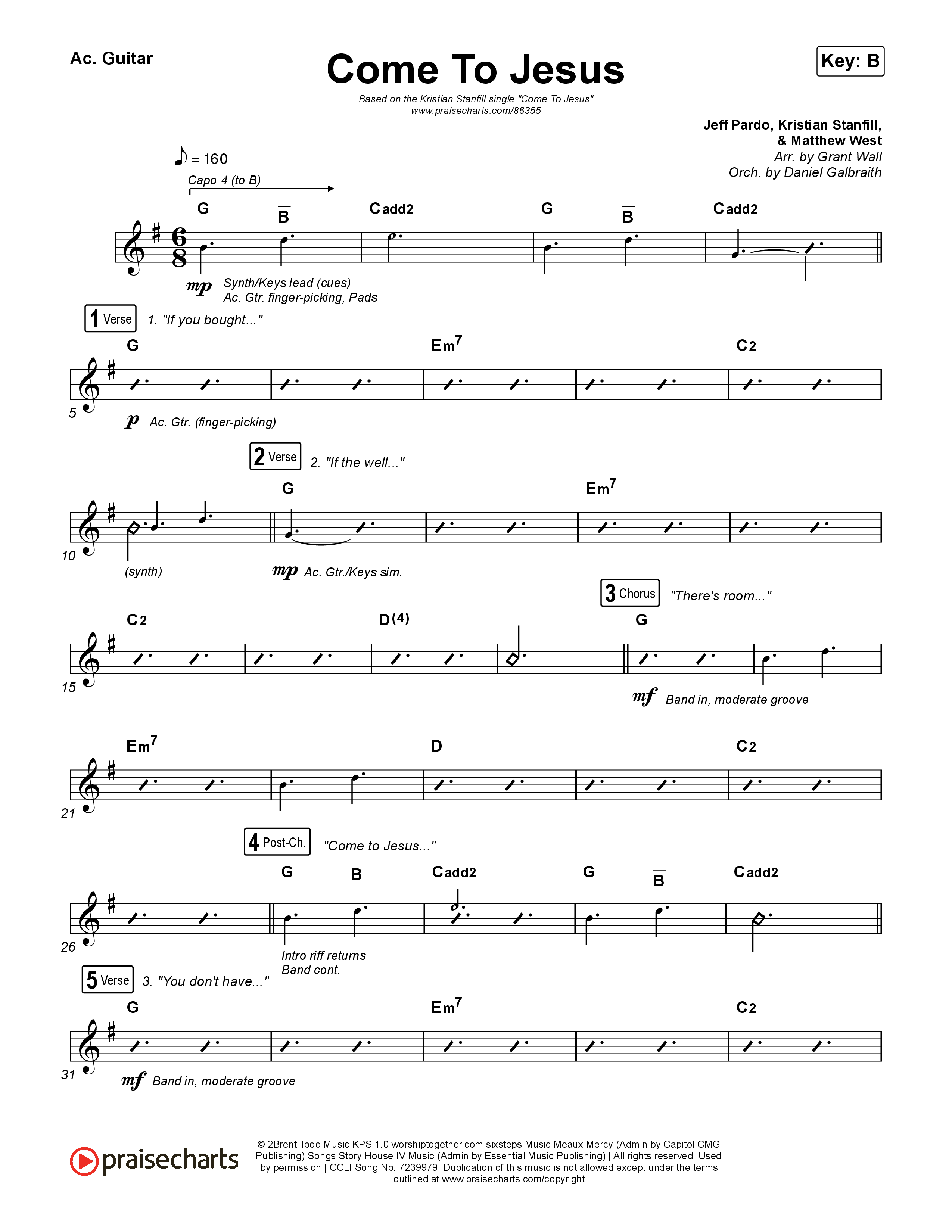 Come To Jesus Acoustic Guitar (Kristian Stanfill)