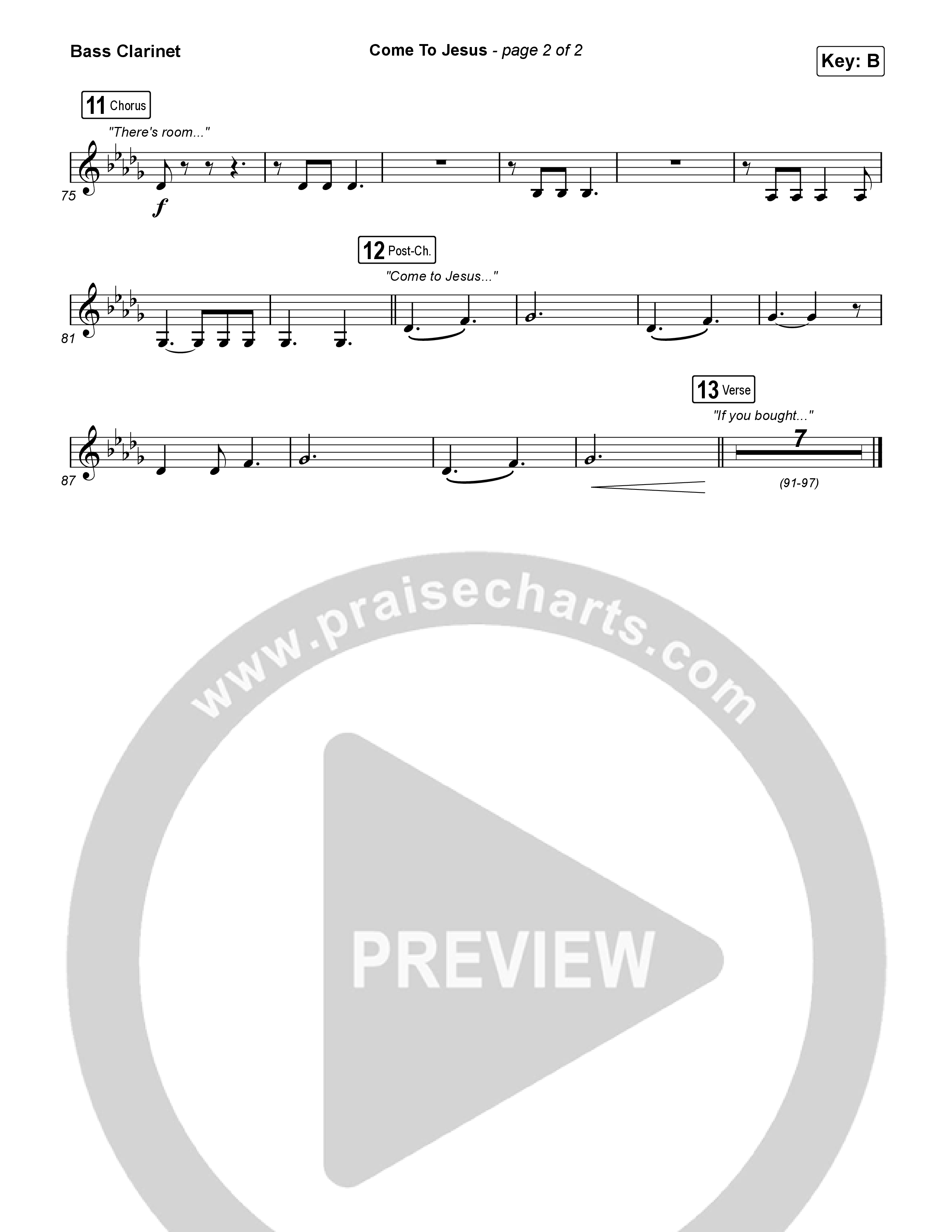 Come To Jesus Bass Clarinet (Kristian Stanfill)