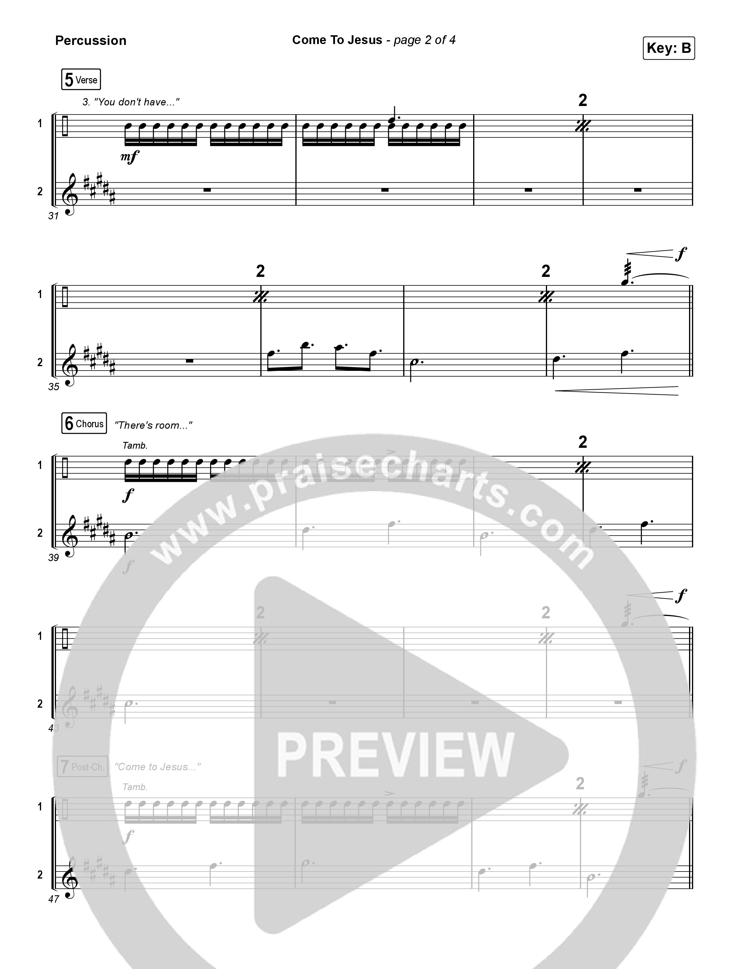 Come To Jesus Percussion (Kristian Stanfill)