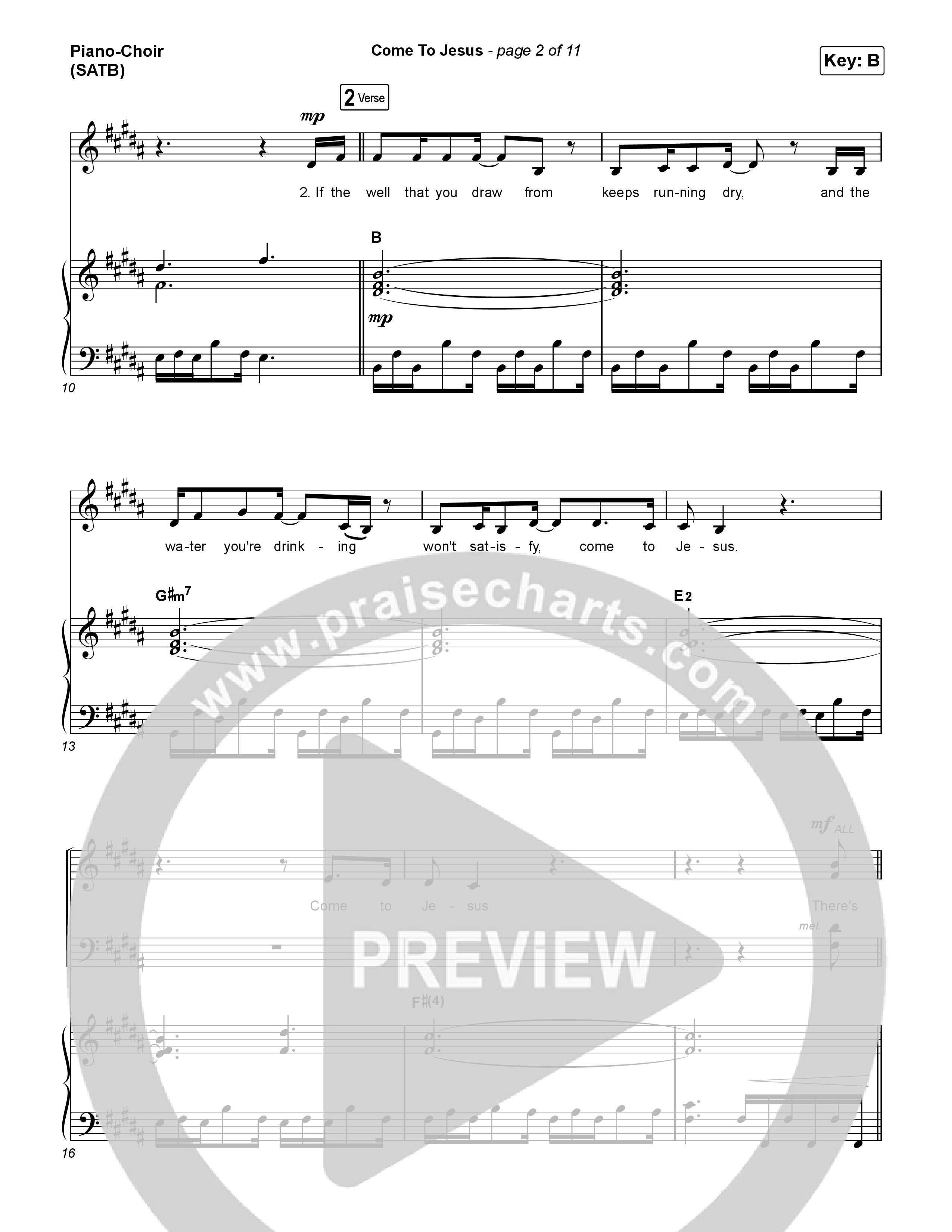 Come To Jesus Piano/Vocal Pack (Kristian Stanfill)