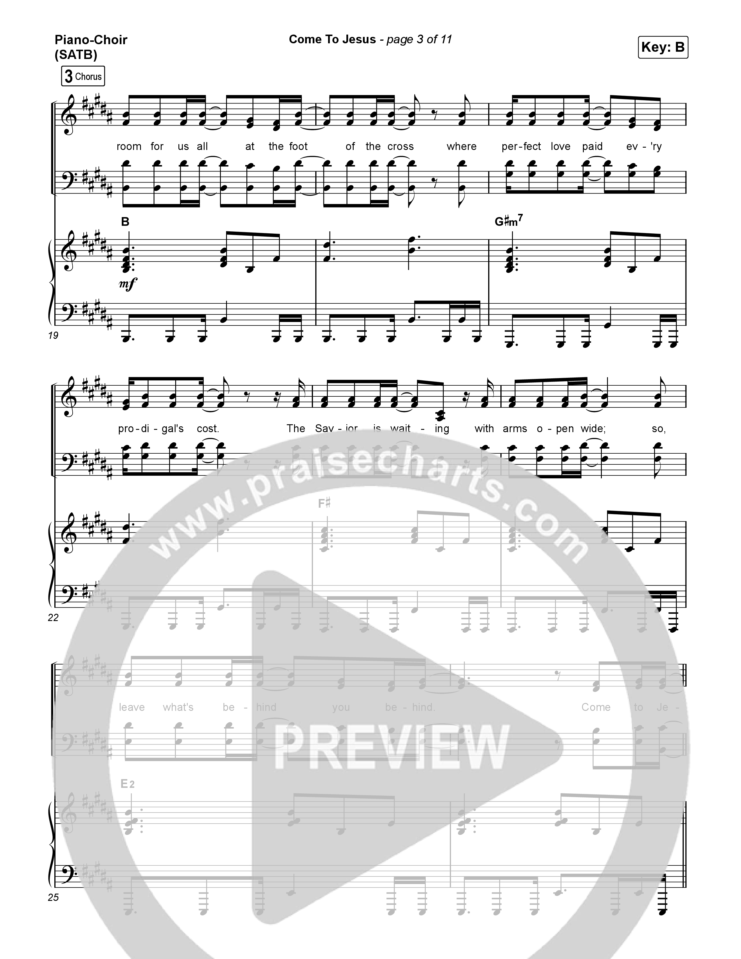 Come To Jesus Piano/Vocal Pack (Kristian Stanfill)