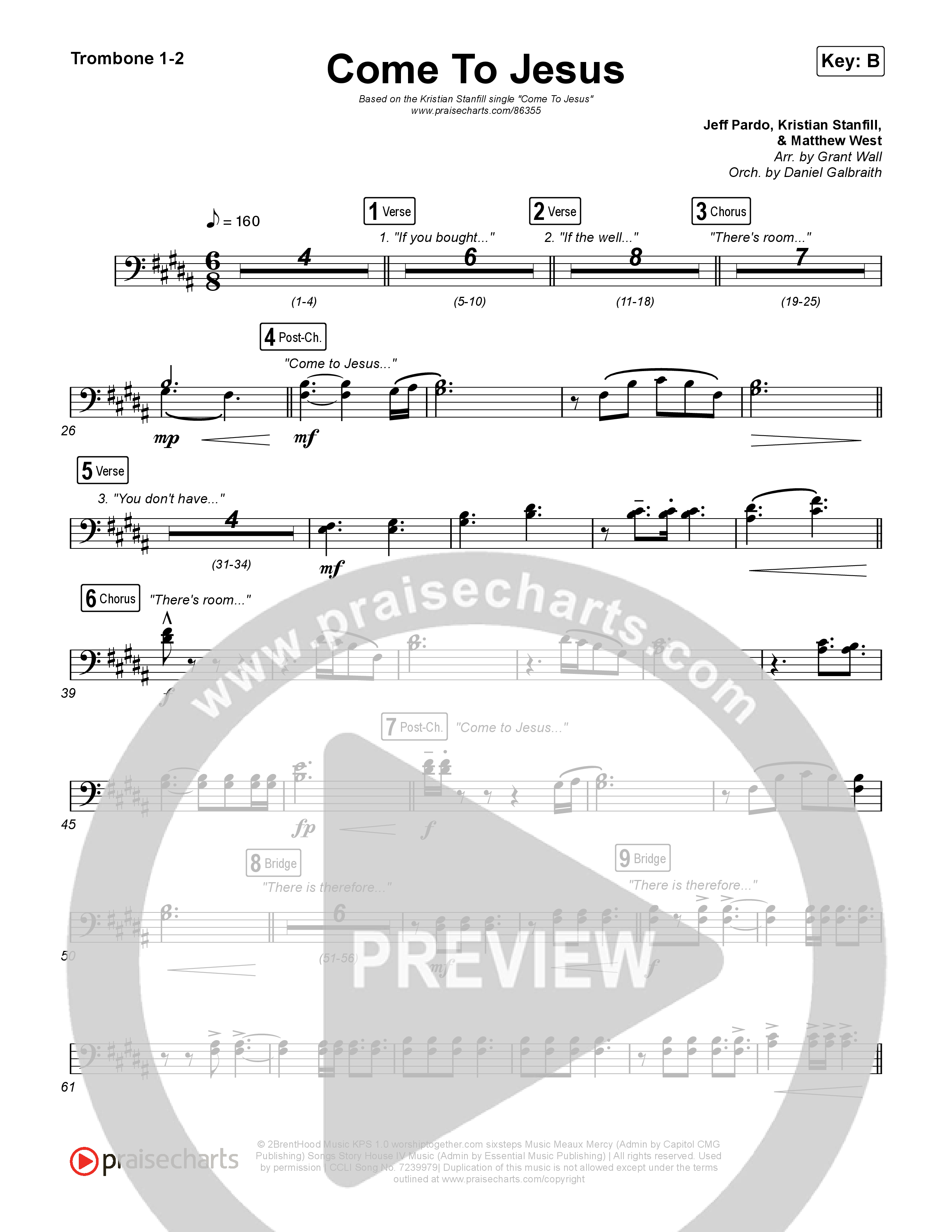 Come To Jesus Trombone 1,2 (Kristian Stanfill)