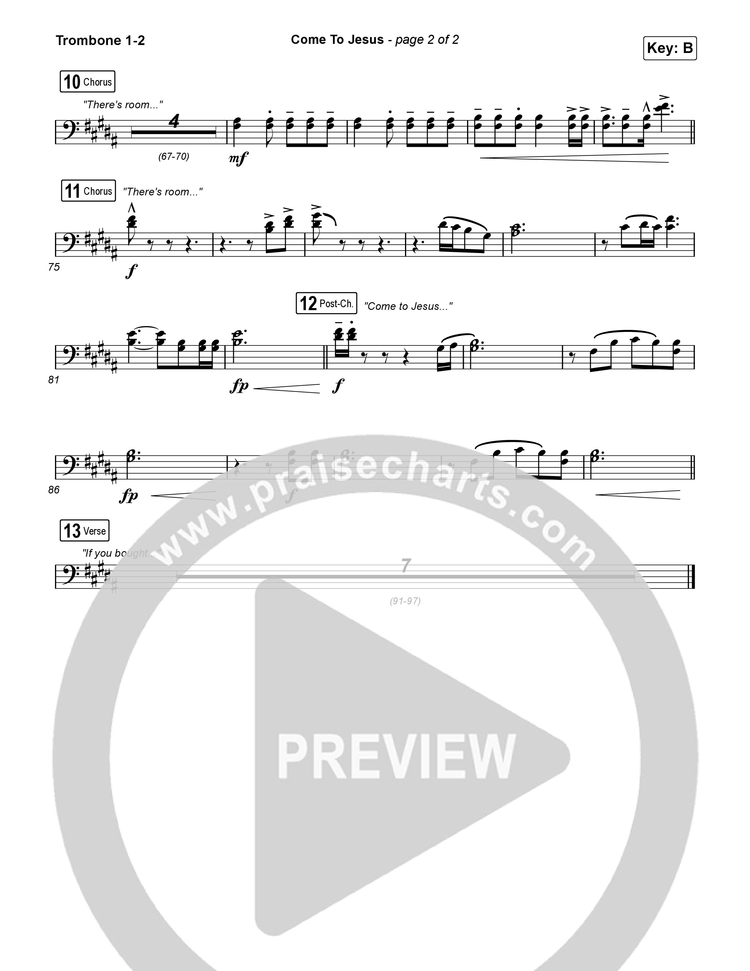 Come To Jesus Trombone 1,2 (Kristian Stanfill)