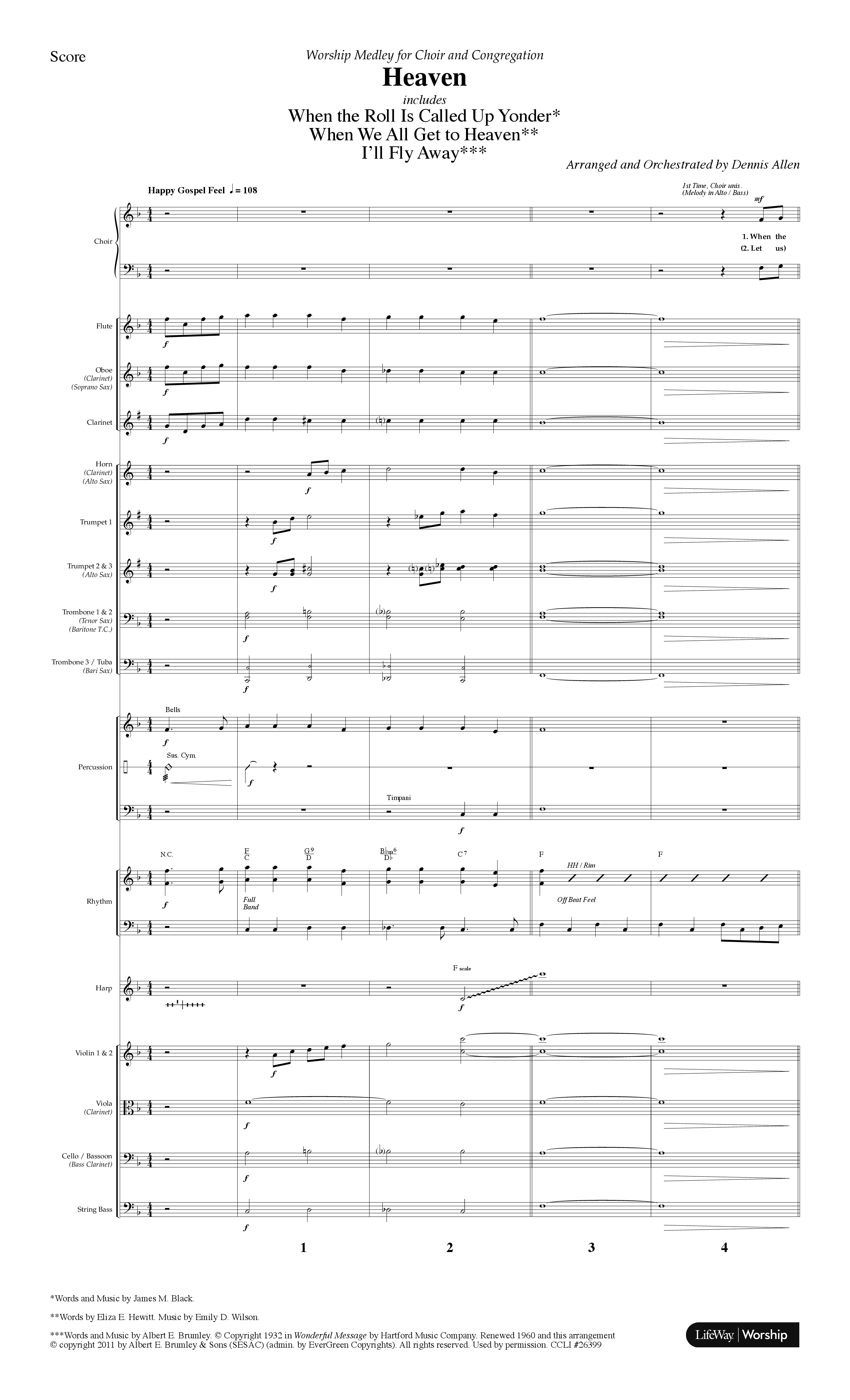 Heaven Medley (Choral Anthem SATB) Conductor's Score (Lifeway Choral / Arr. Dennis Allen)