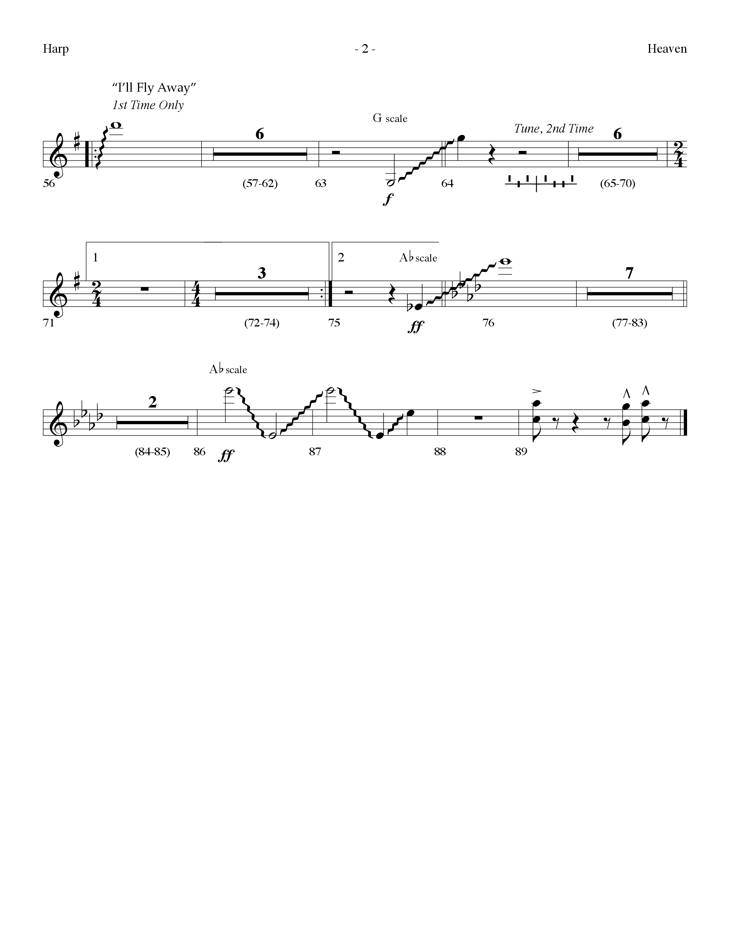 Heaven Medley (Choral Anthem SATB) Harp (Lifeway Choral / Arr. Dennis Allen)