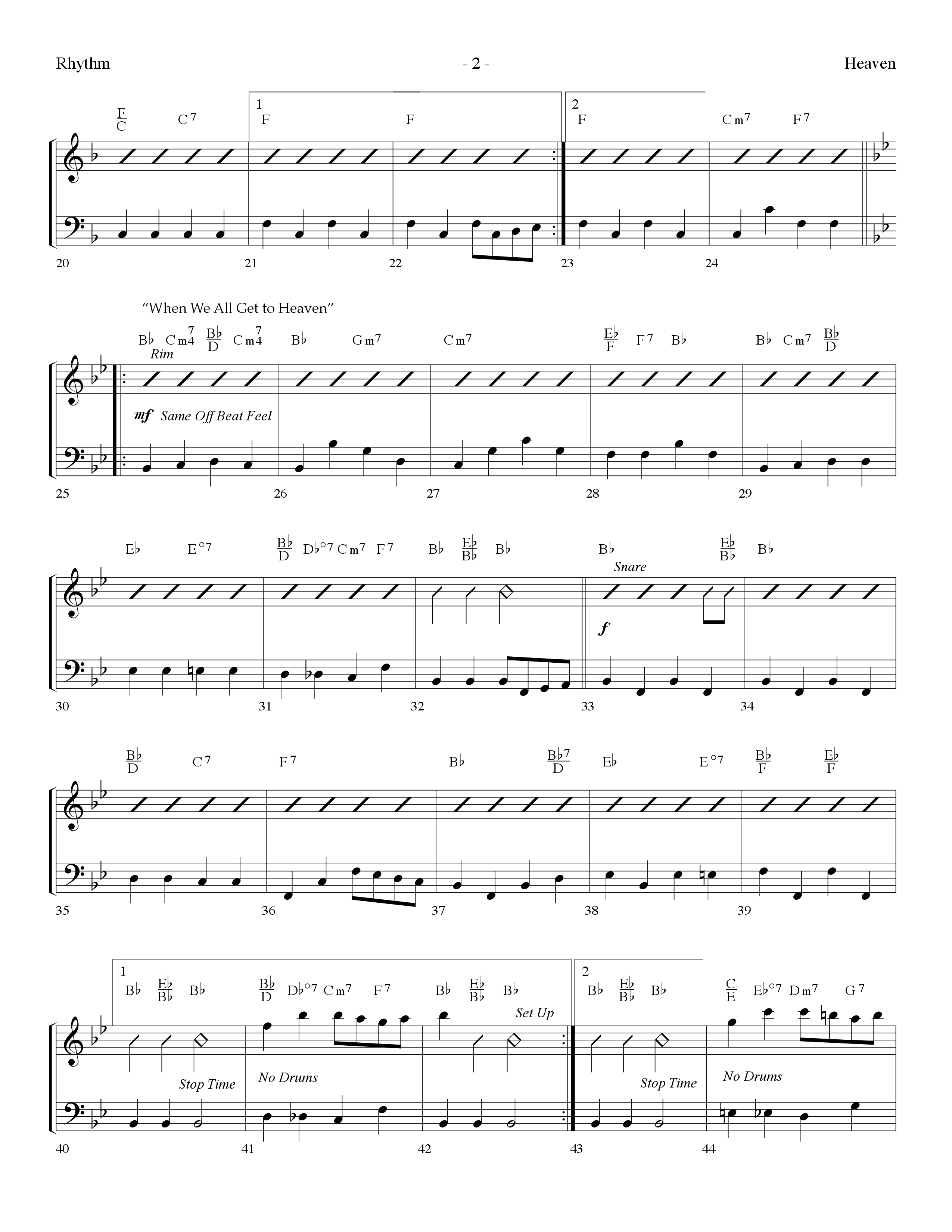 Heaven Medley (Choral Anthem SATB) Rhythm Chart (Lifeway Choral / Arr. Dennis Allen)