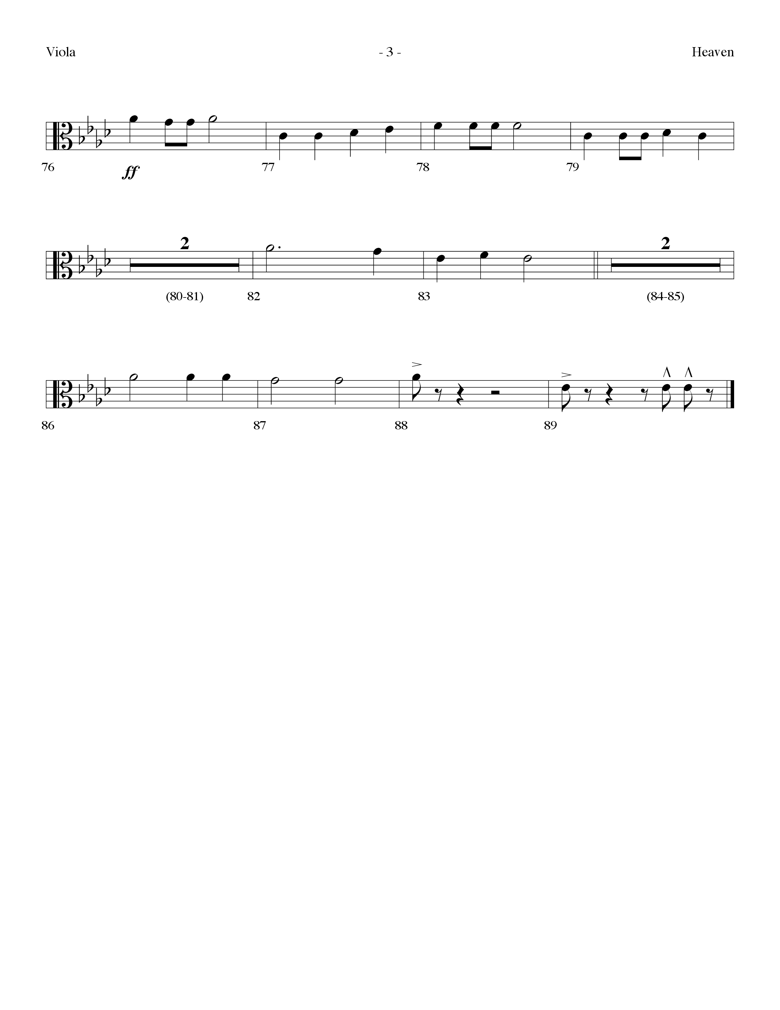 Heaven Medley (Choral Anthem SATB) Viola (Lifeway Choral / Arr. Dennis Allen)
