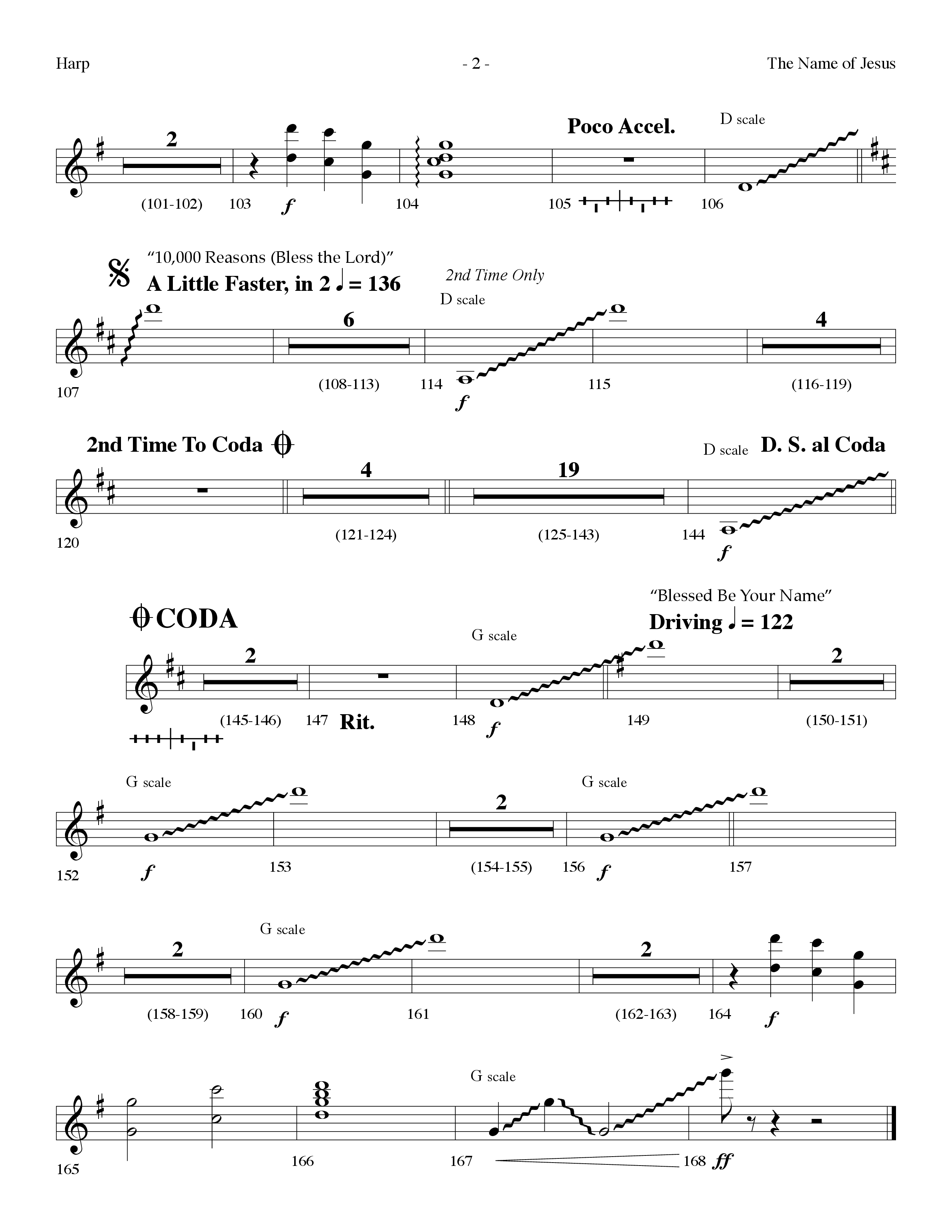 The Name Of Jesus Medley (Choral Anthem SATB) Harp (Lifeway Choral / Arr. Dennis Allen)