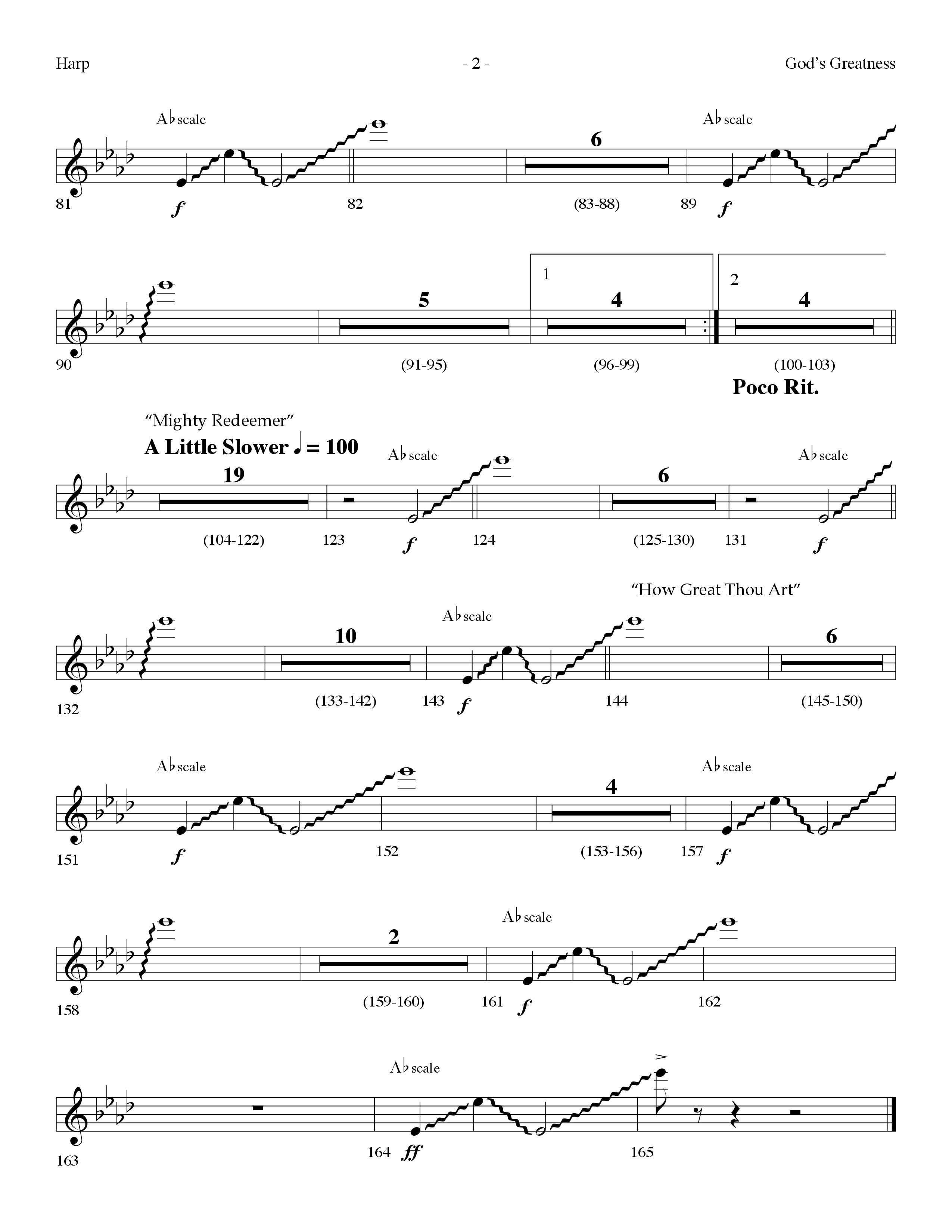 Gods Greatness Medley (Choral Anthem SATB) Harp (Lifeway Choral / Arr. Dennis Allen)