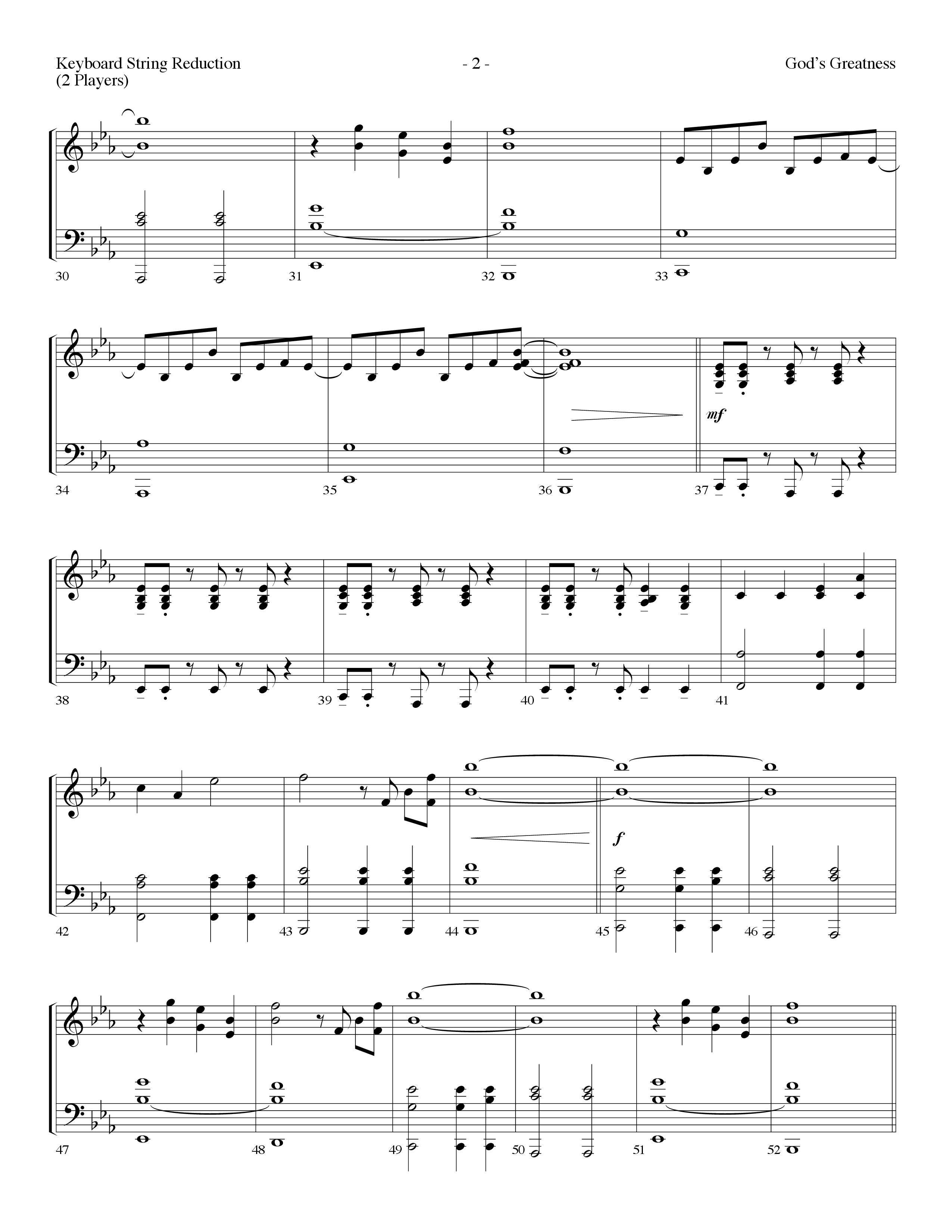 Gods Greatness Medley (Choral Anthem SATB) String Reduction (Lifeway Choral / Arr. Dennis Allen)