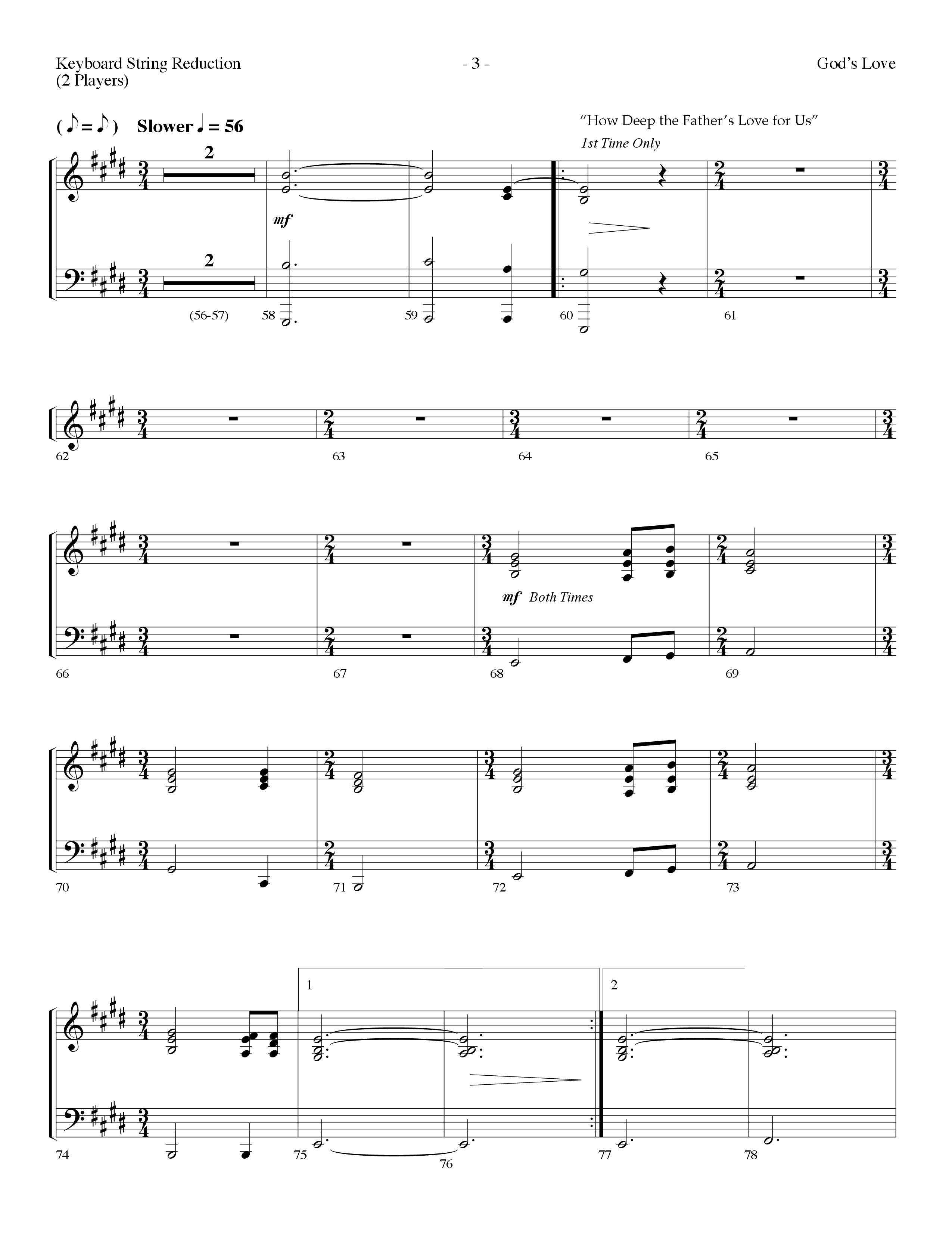 God's Love Medley (Choral Anthem SATB) String Reduction (Lifeway Choral / Arr. Dennis Allen)