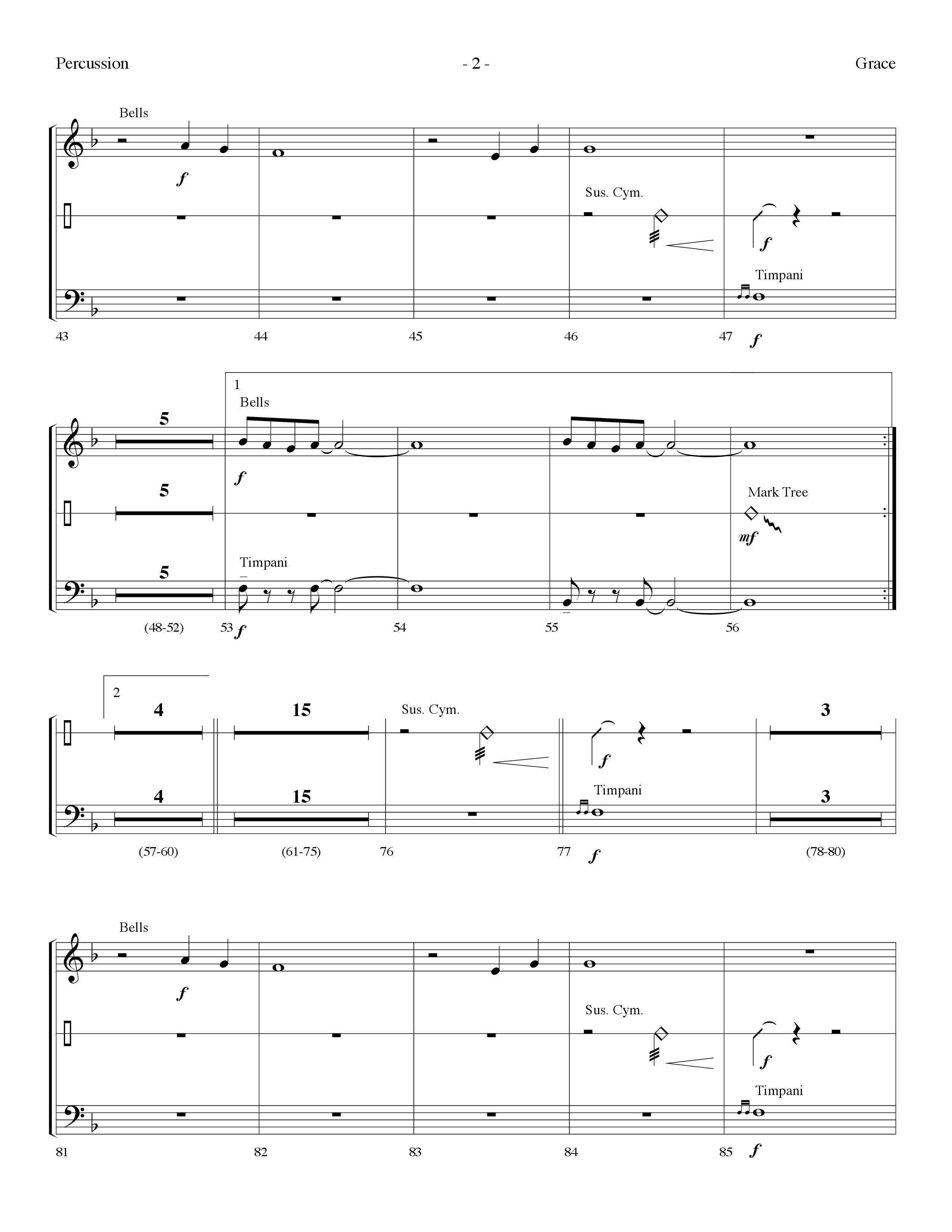 Grace Medley (Choral Anthem SATB) Percussion (Lifeway Choral / Arr. Dennis Allen)