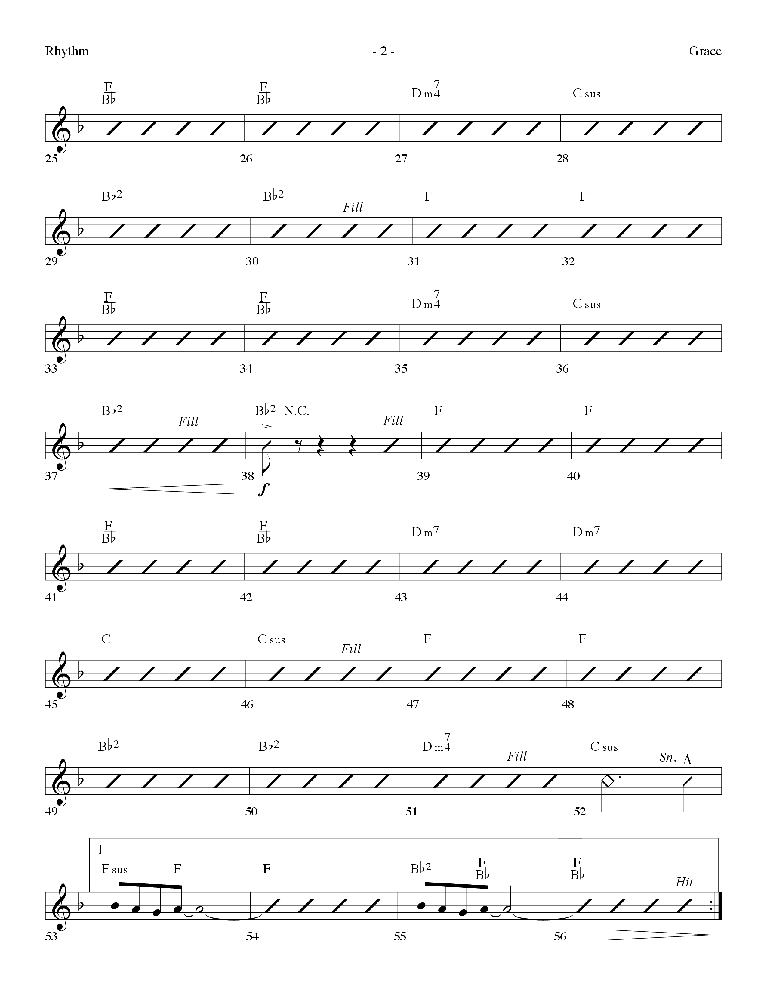 Grace Medley (Choral Anthem SATB) Rhythm Chart (Lifeway Choral / Arr. Dennis Allen)