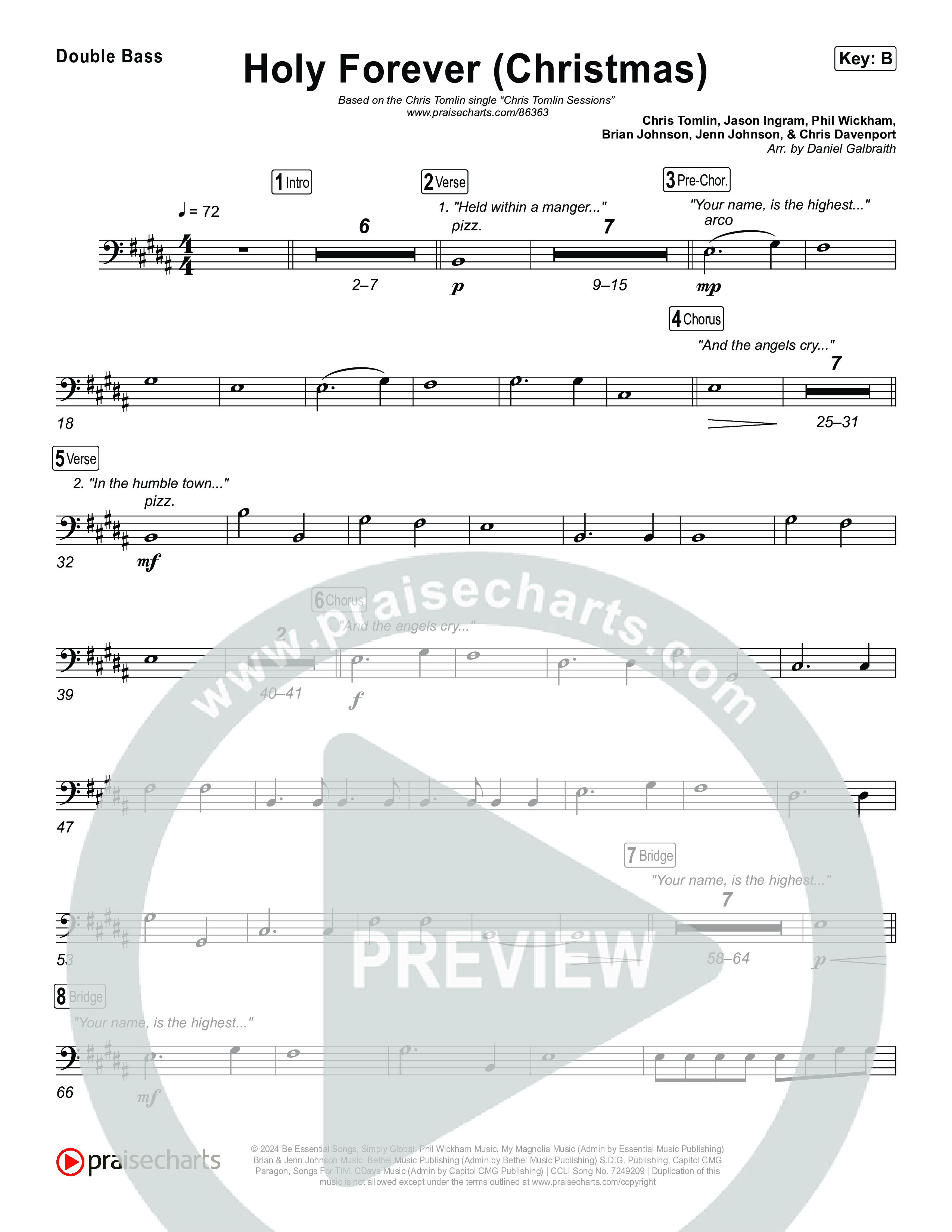 Holy Forever (Christmas) String Bass (Chris Tomlin)