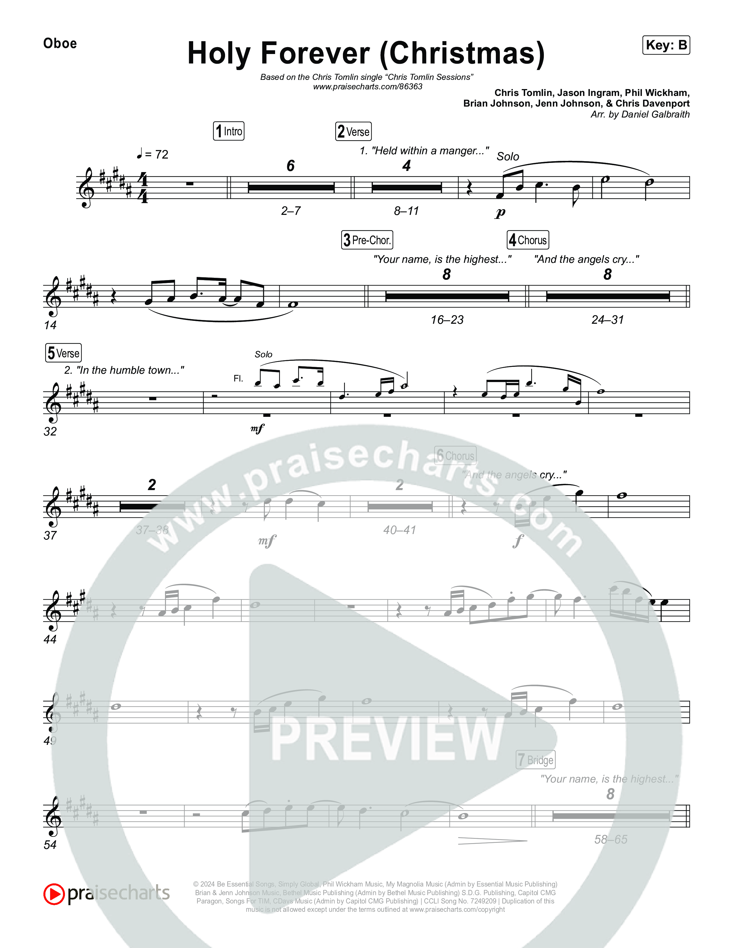 Holy Forever (Christmas) Oboe (Chris Tomlin)