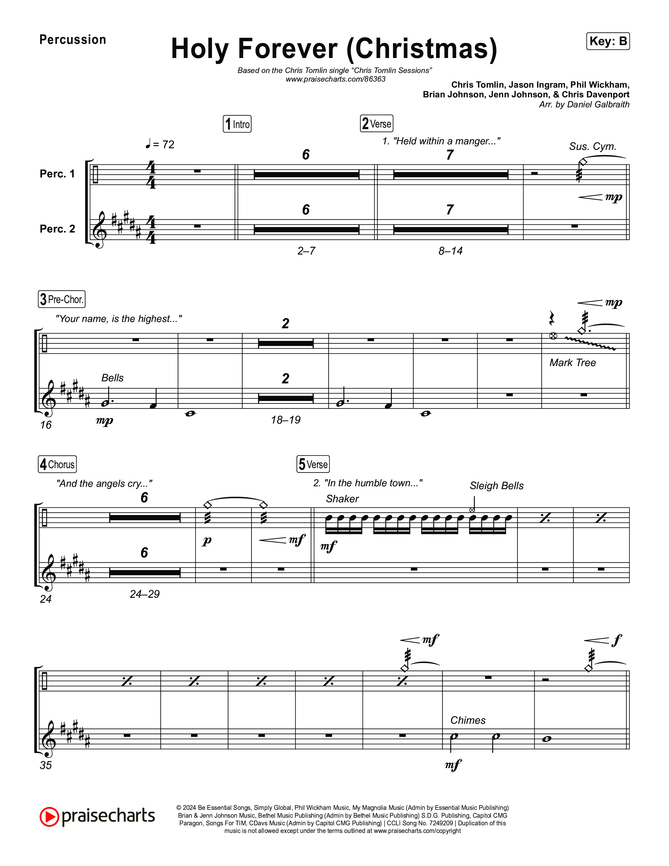 Holy Forever (Christmas) Percussion (Chris Tomlin)