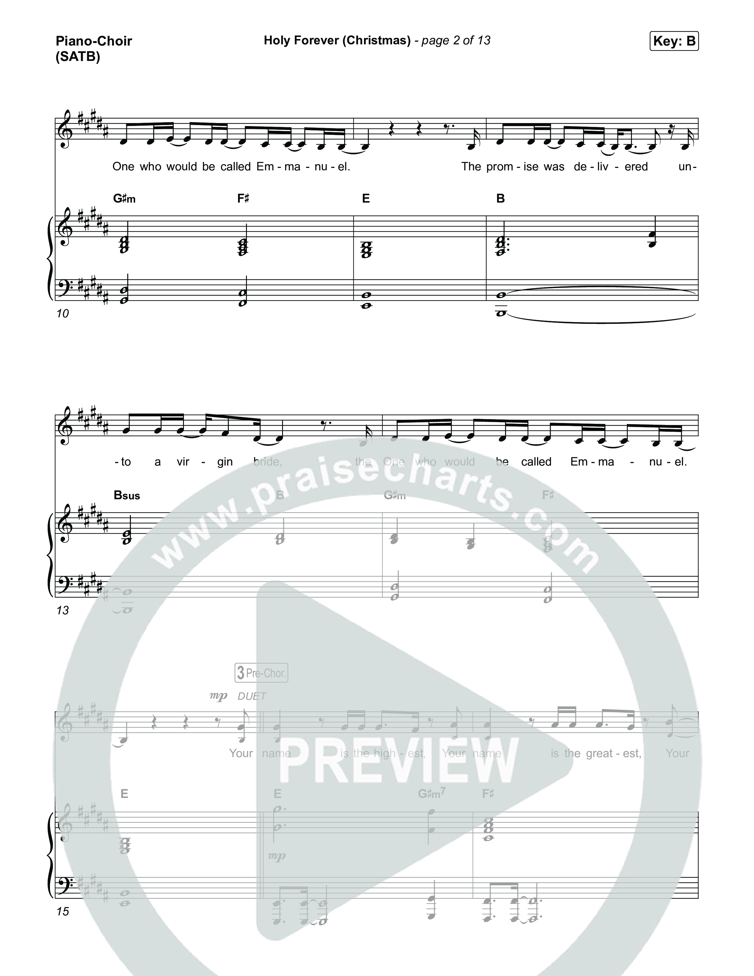 Holy Forever (Christmas) Piano/Vocal Pack (Chris Tomlin)